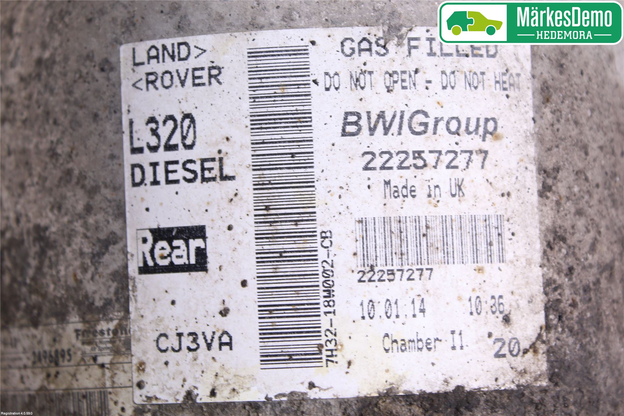 Landrover RANGE ROVER SPORT (L320) 10-13 Nivåreg Belg - Luftpute