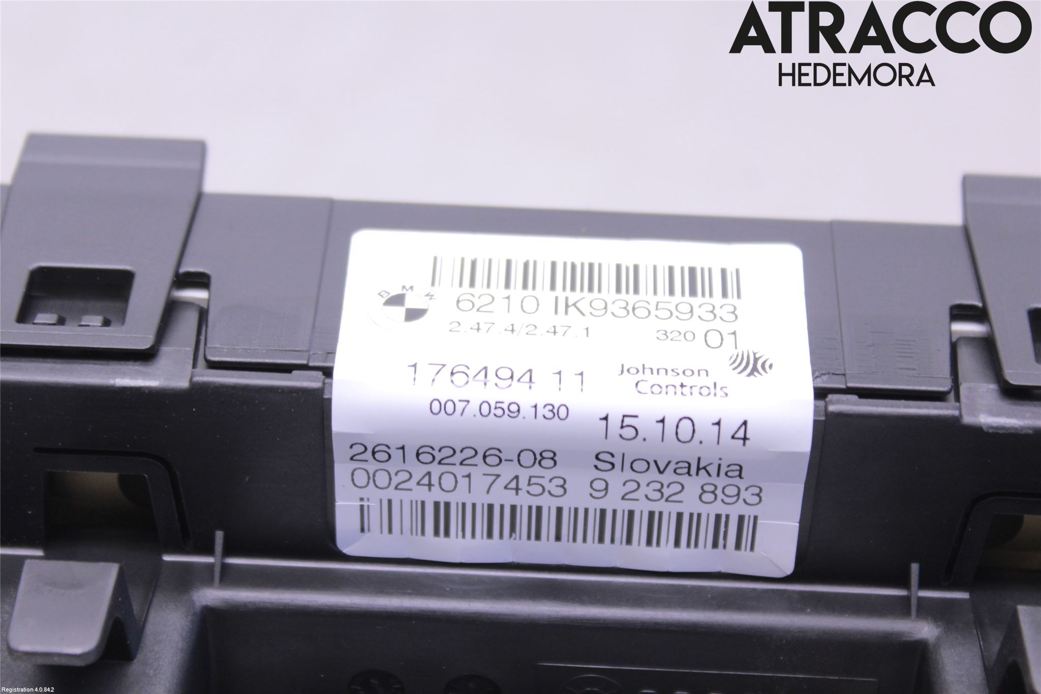 BMW 3 F30/F31/F80 12-19 Instr Kombinert
