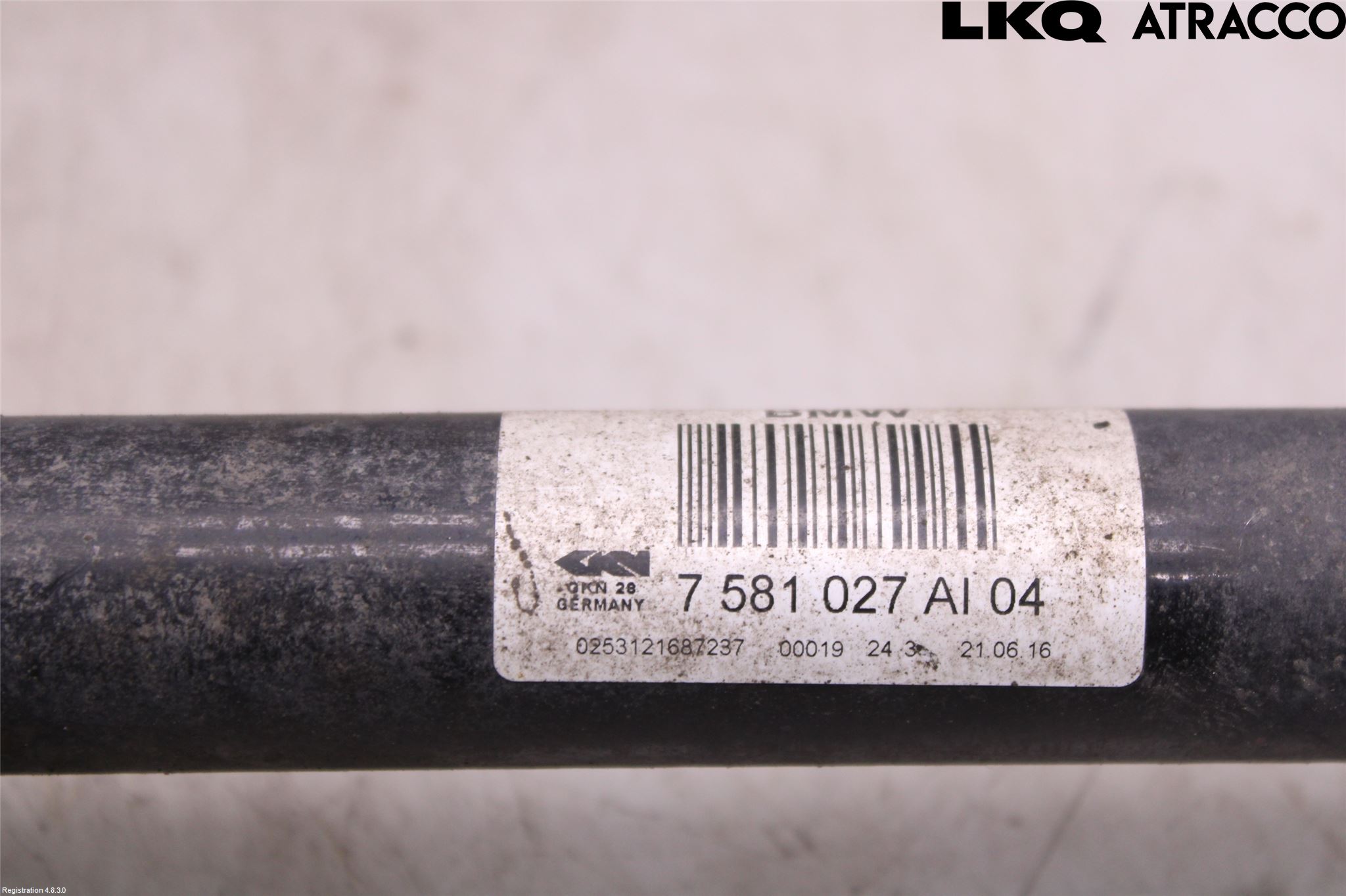 BMW 5 F10/F11/F18 09-17 Drivaksel Bak Kompl Venstre