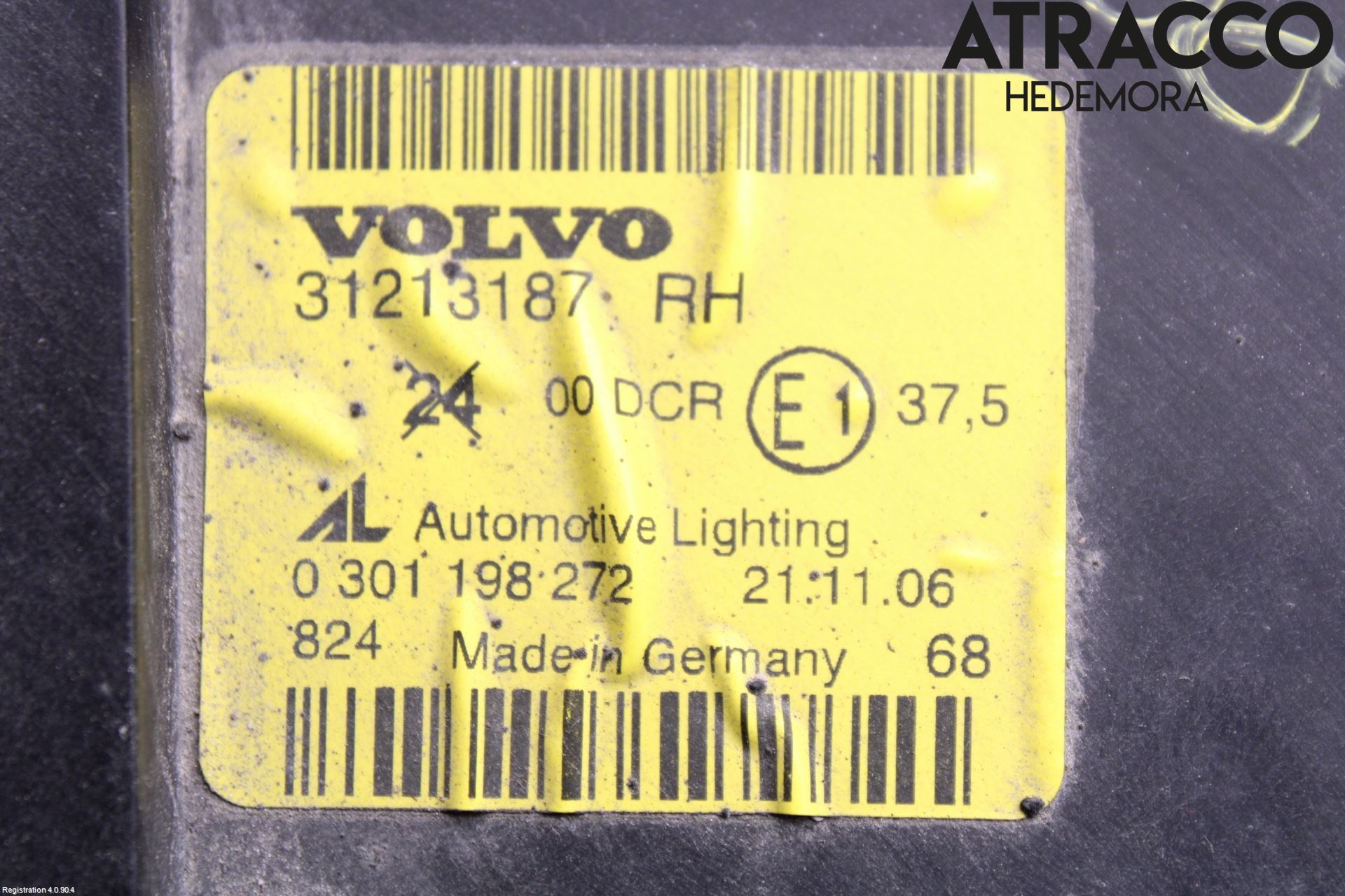 Volvo S40 04-07 Frontlykt Høyre