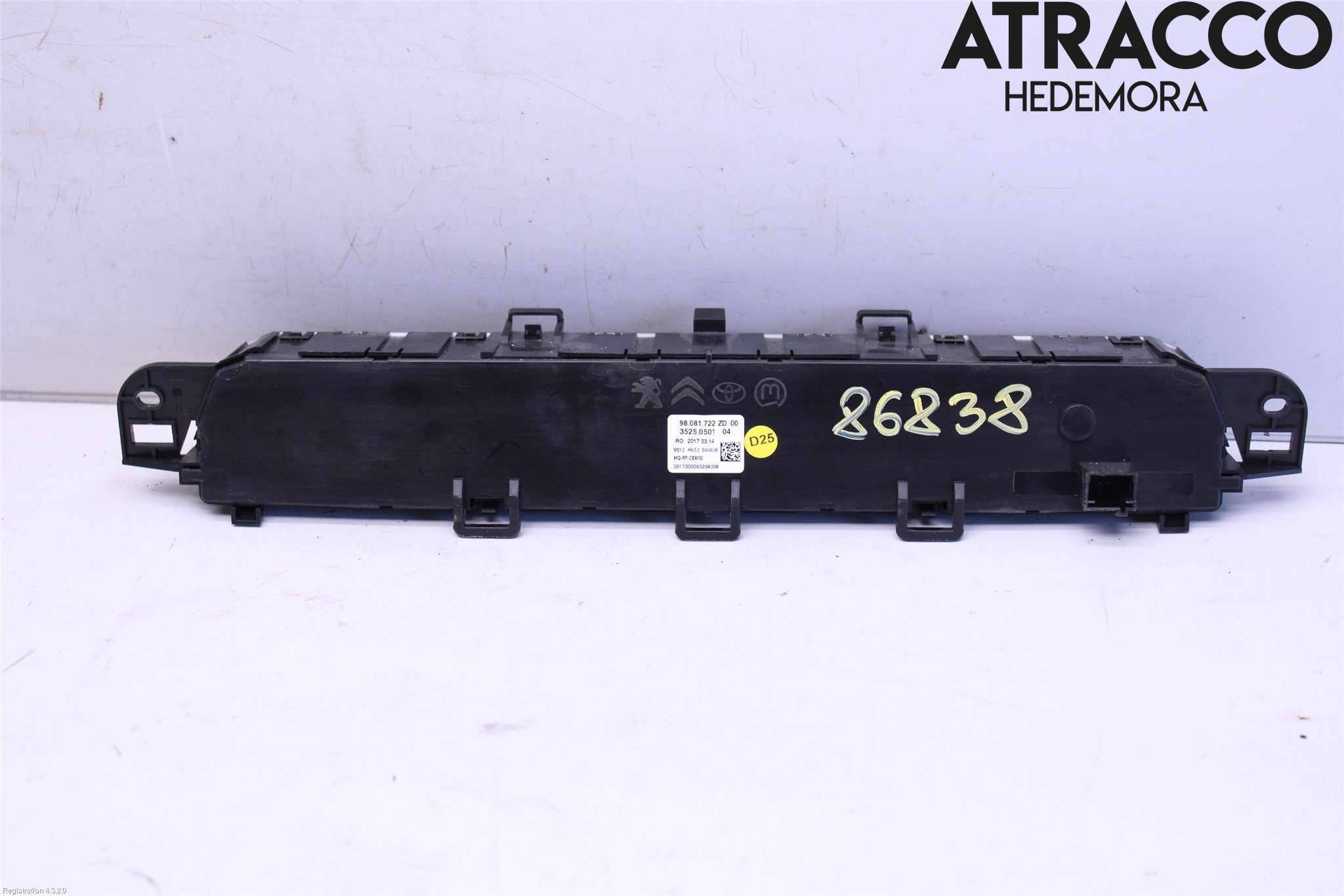 Citroen JUMPY/E-JUMPY 16- Varme Ac Betjening-Display
