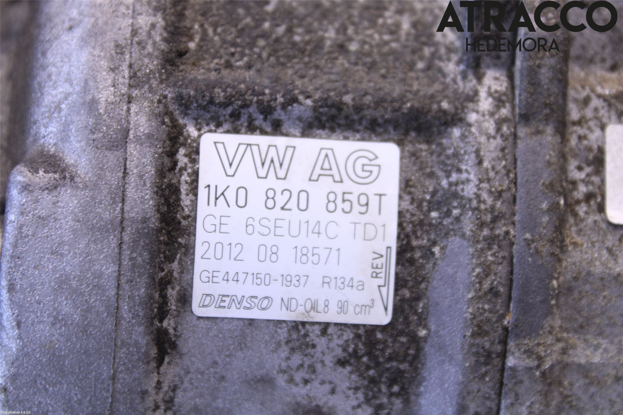 Volkswagen VW GOLF VI 09-13 Varme Ac Kompressor