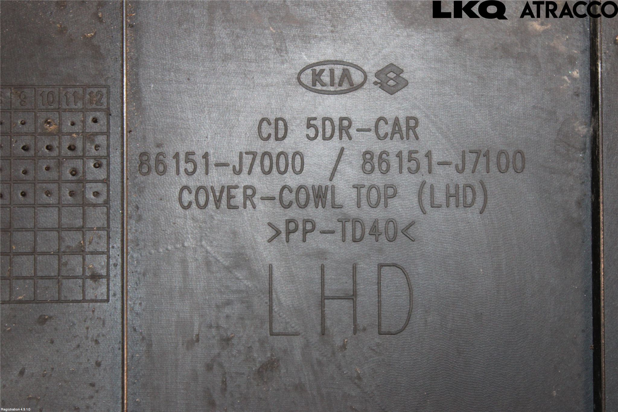 Kia XCEED 19- Visker Deksel-Grill-Under Frr