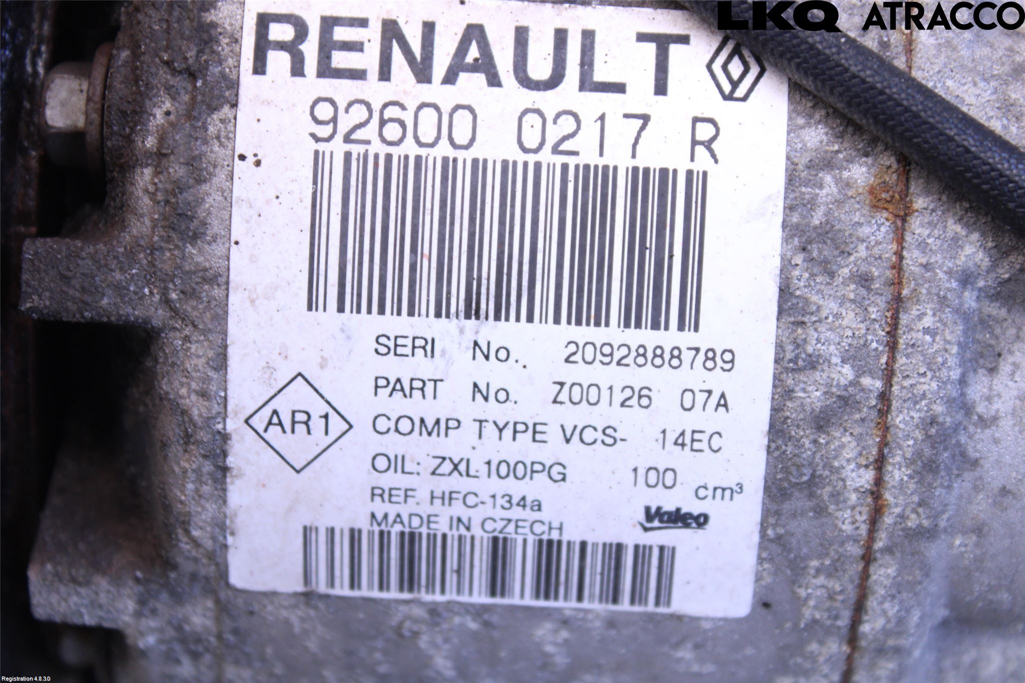 Renault CLIO IV 12-16 Varme Ac Kompressor