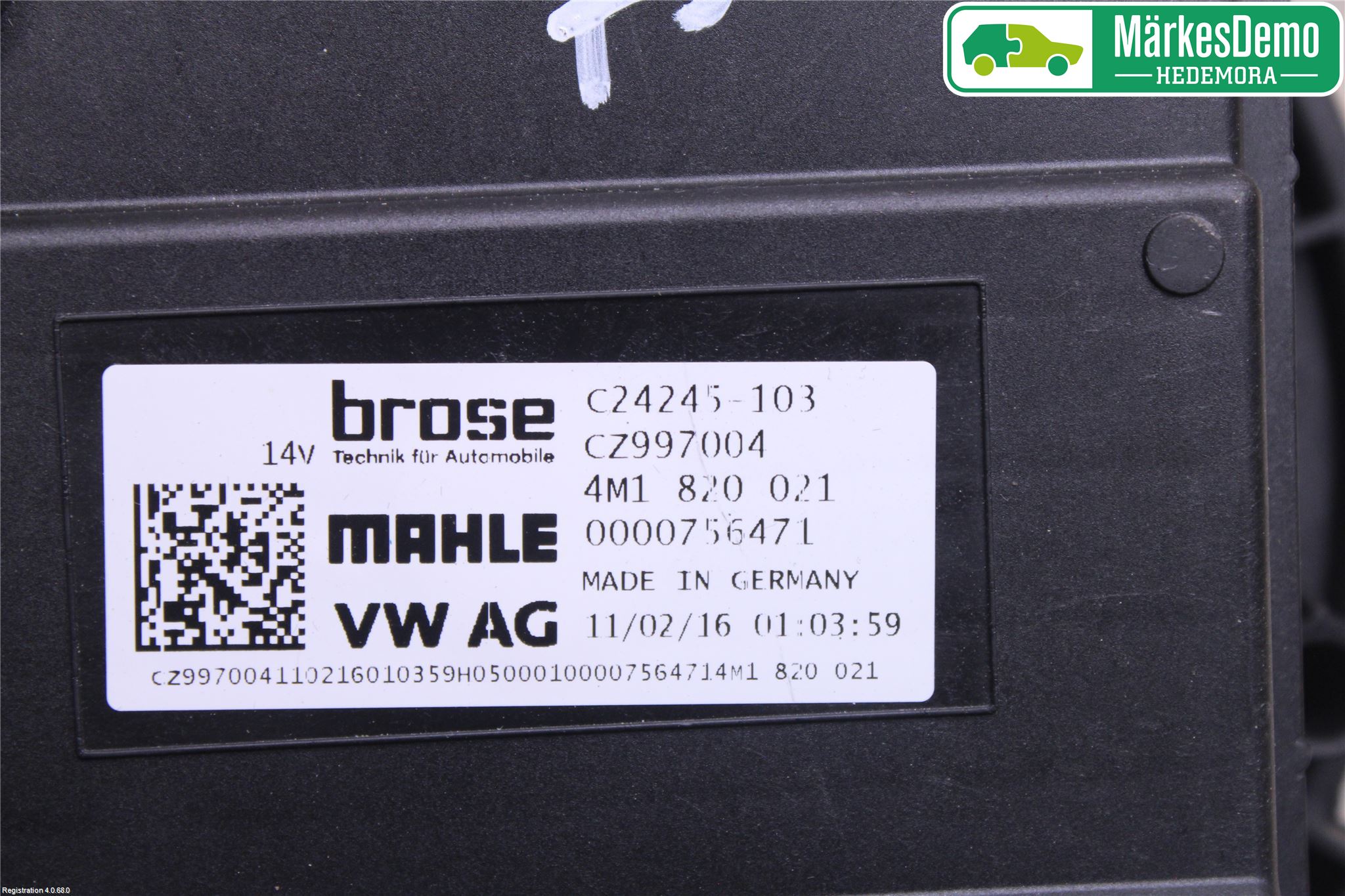 Audi A4/S4 B9 16-19 Varme Ac Varmeapparatvifte