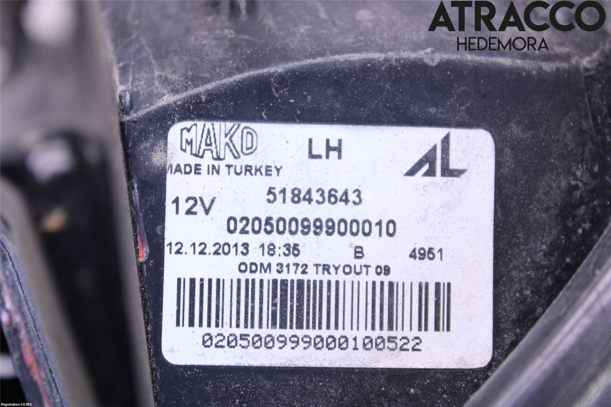 Fiat PANDA 12- Baklykt Venstre