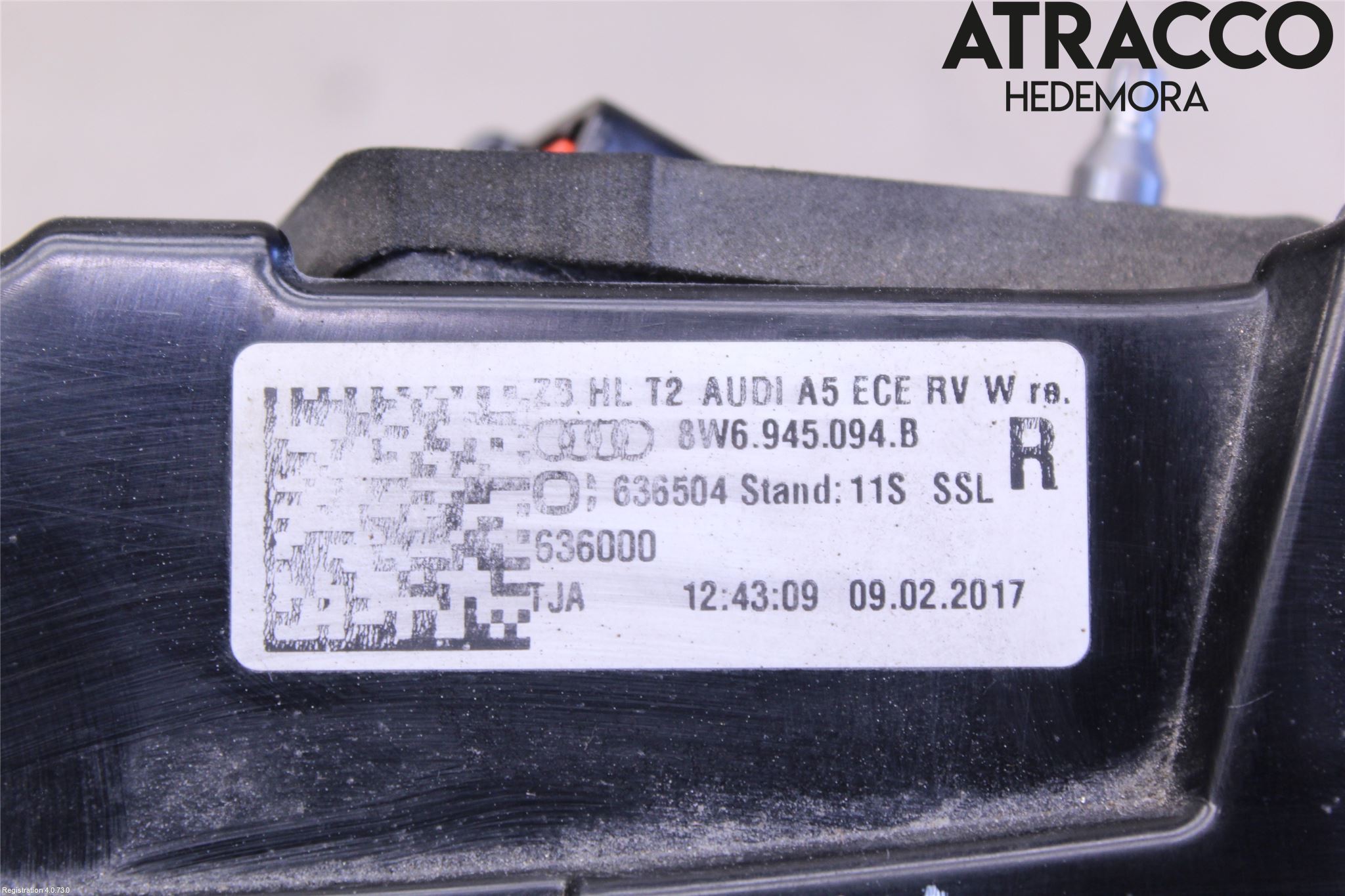 Audi A5 17- Baklykt Høyre  På Luke(Indre)