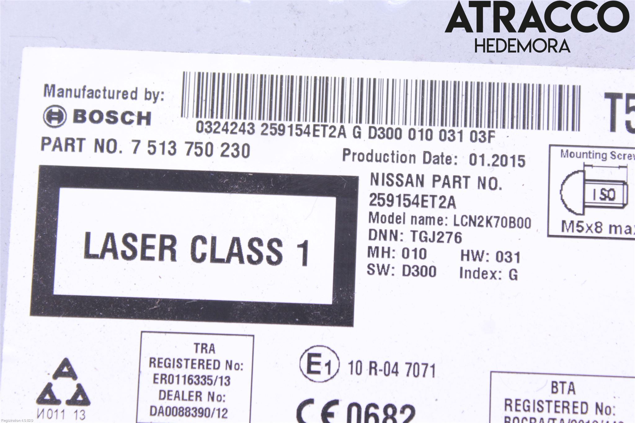 Nissan QASHQAI 14-17 Stereo Radio Med Cd