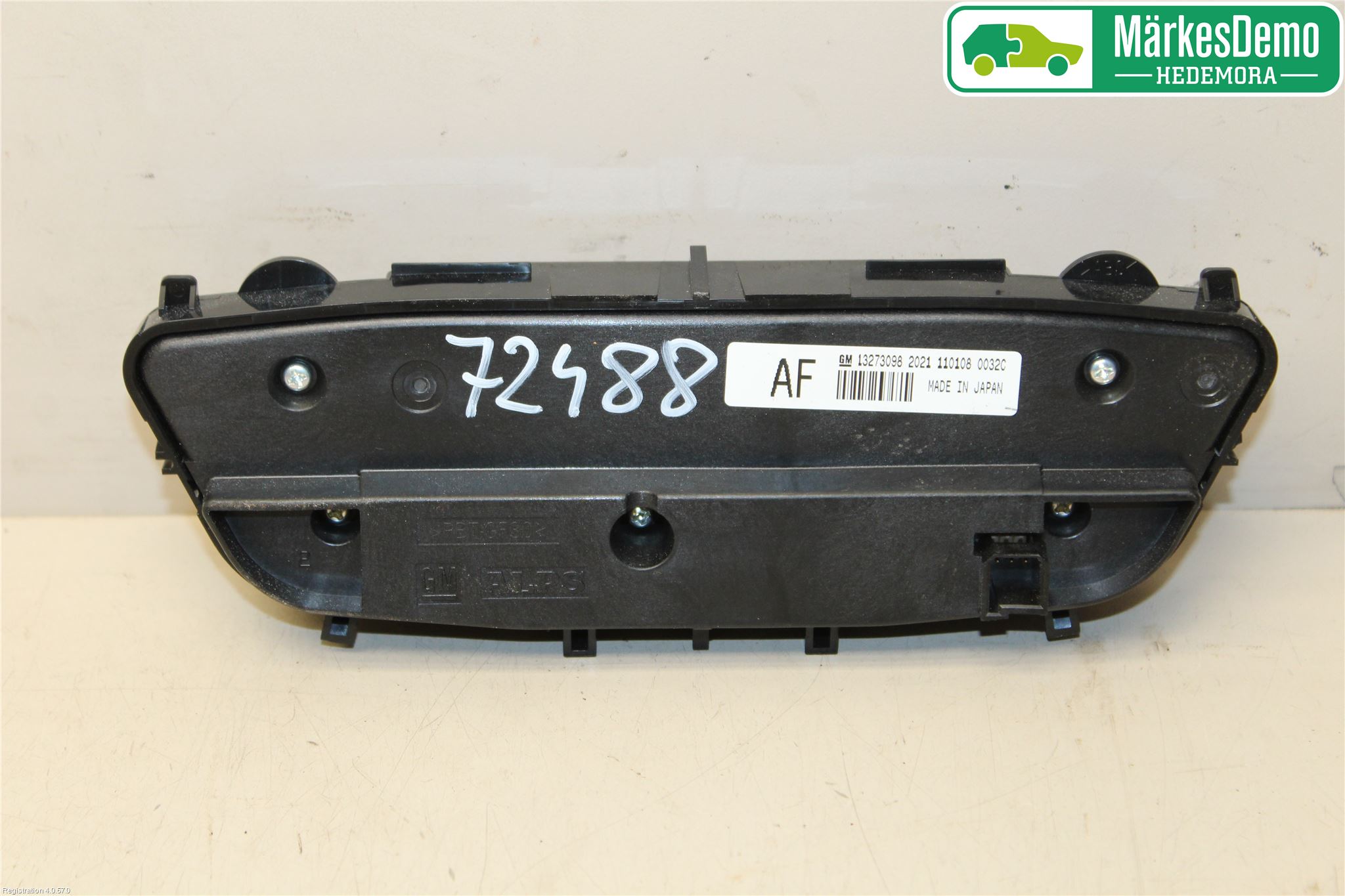Opel INSIGNIA 09-16 Varme Ac Betjening-Display