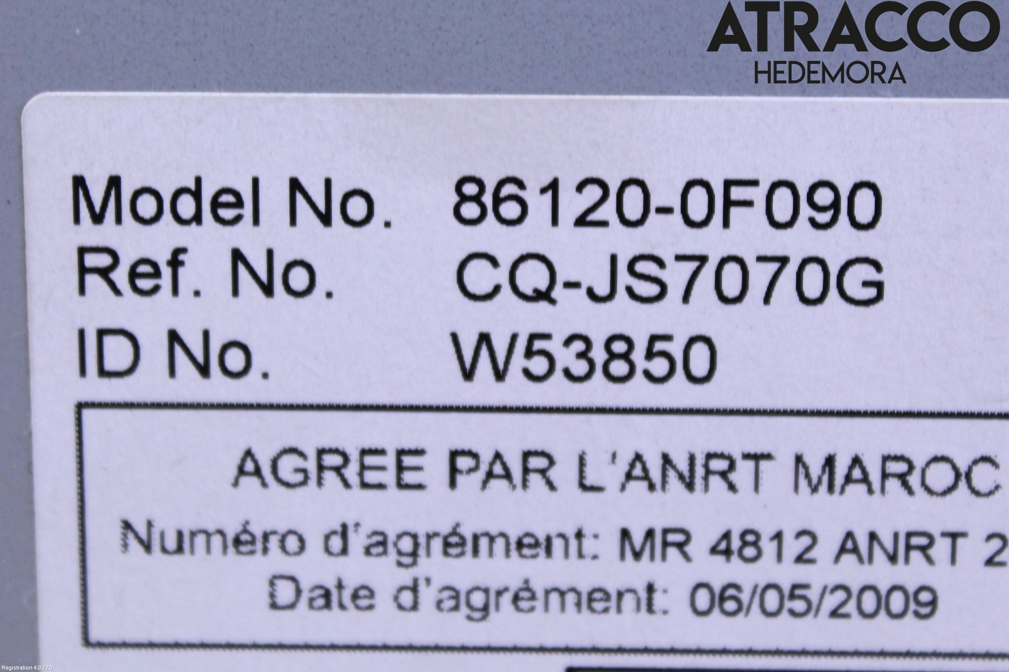 Toyota VERSO 09-18 Stereo Radio Med Cd