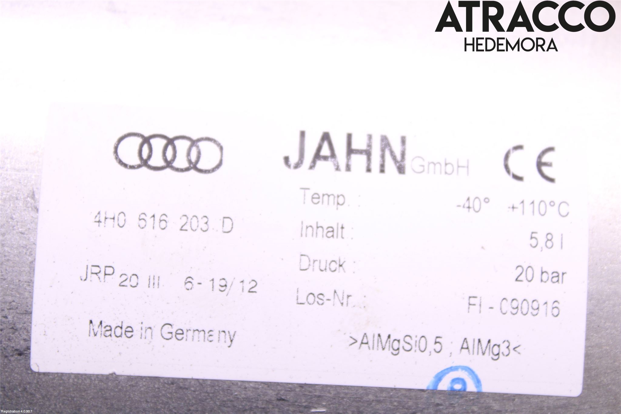 Audi A8/S8 4H 10-17 Fjæring Kompressor Støtd-Fjæri