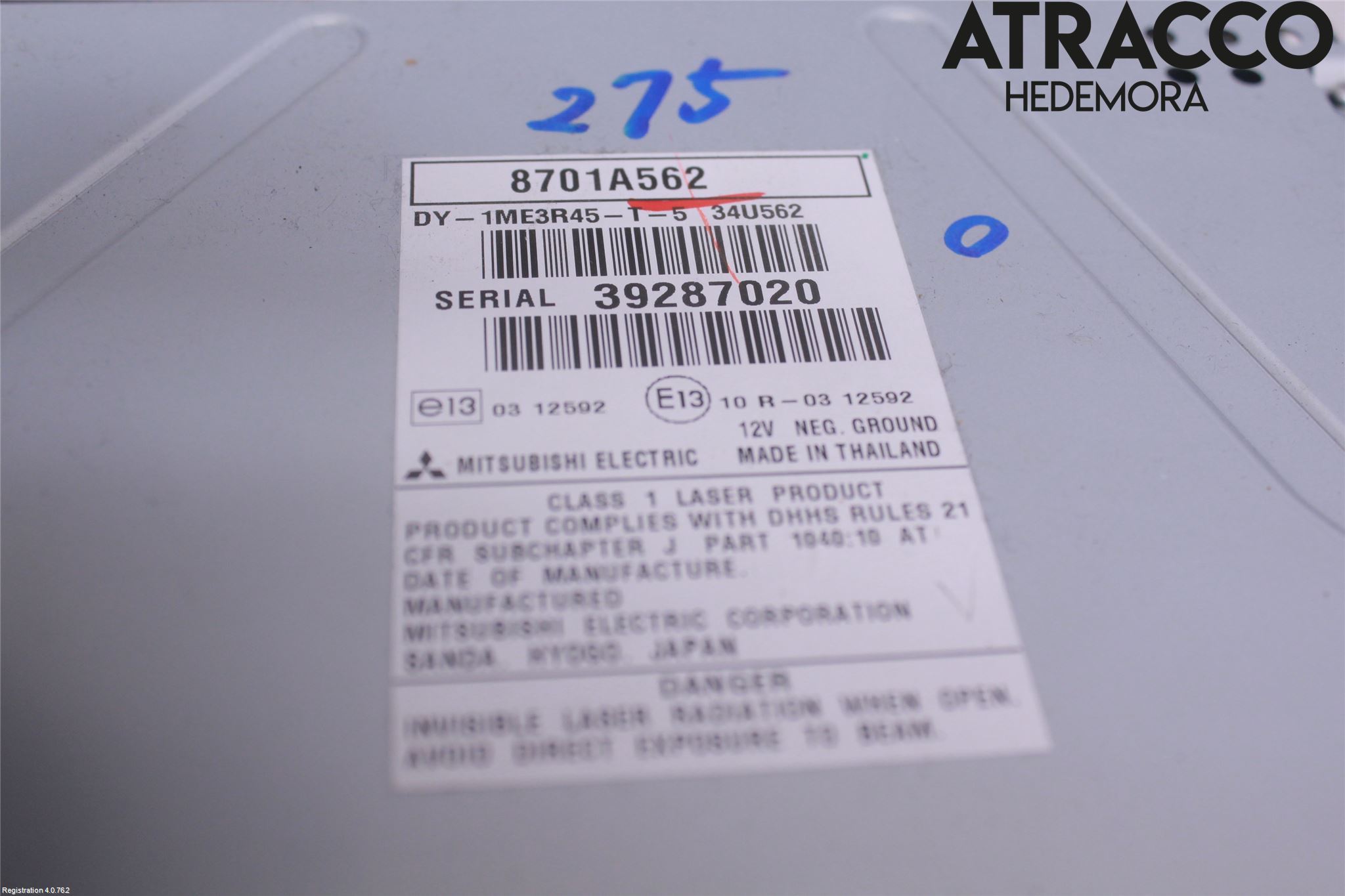 Mitsubishi ASX 10-22 Stereo Radio Med Cd