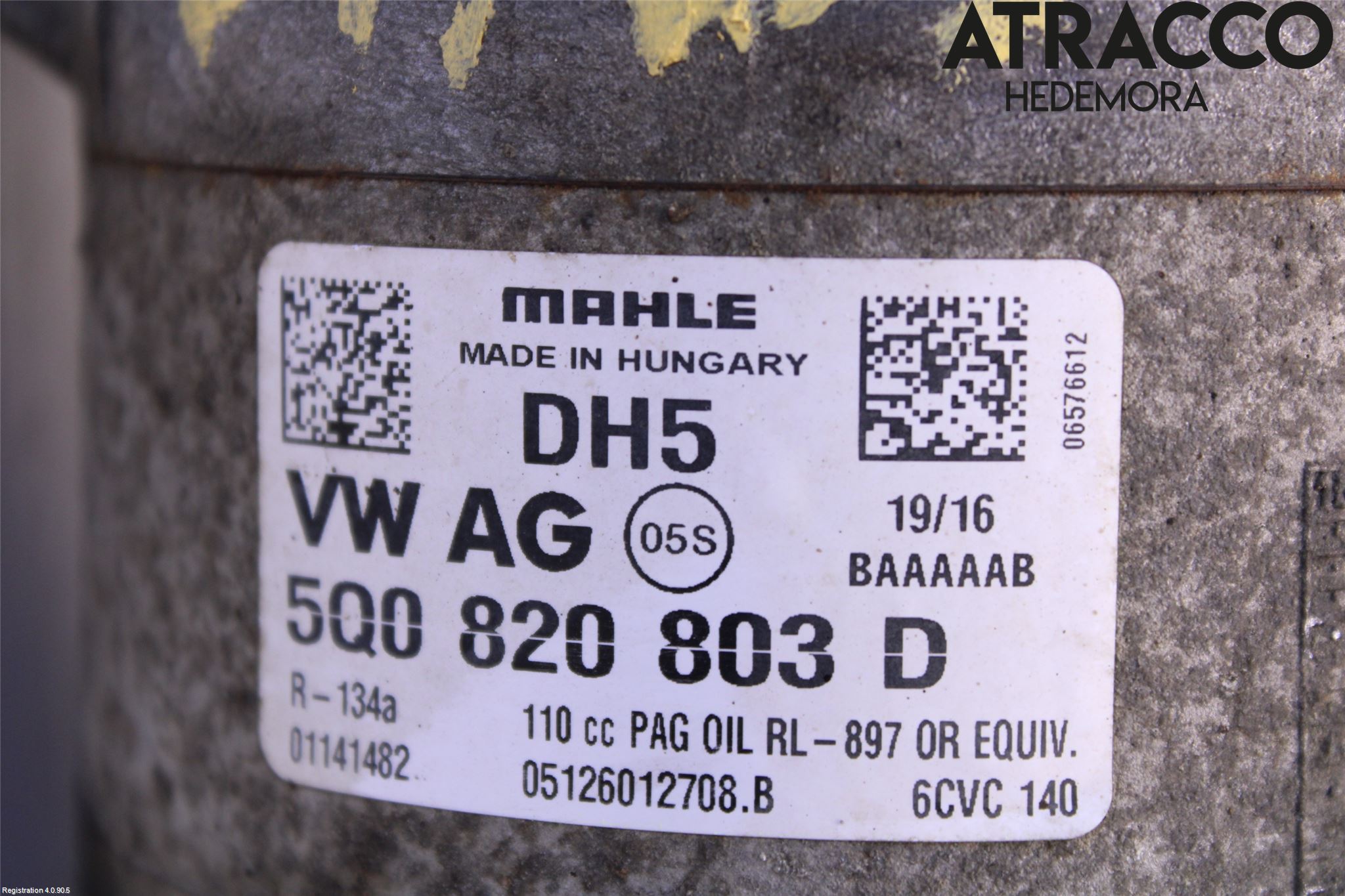 Volkswagen VW CADDY 16-20 Varme Ac Kompressor