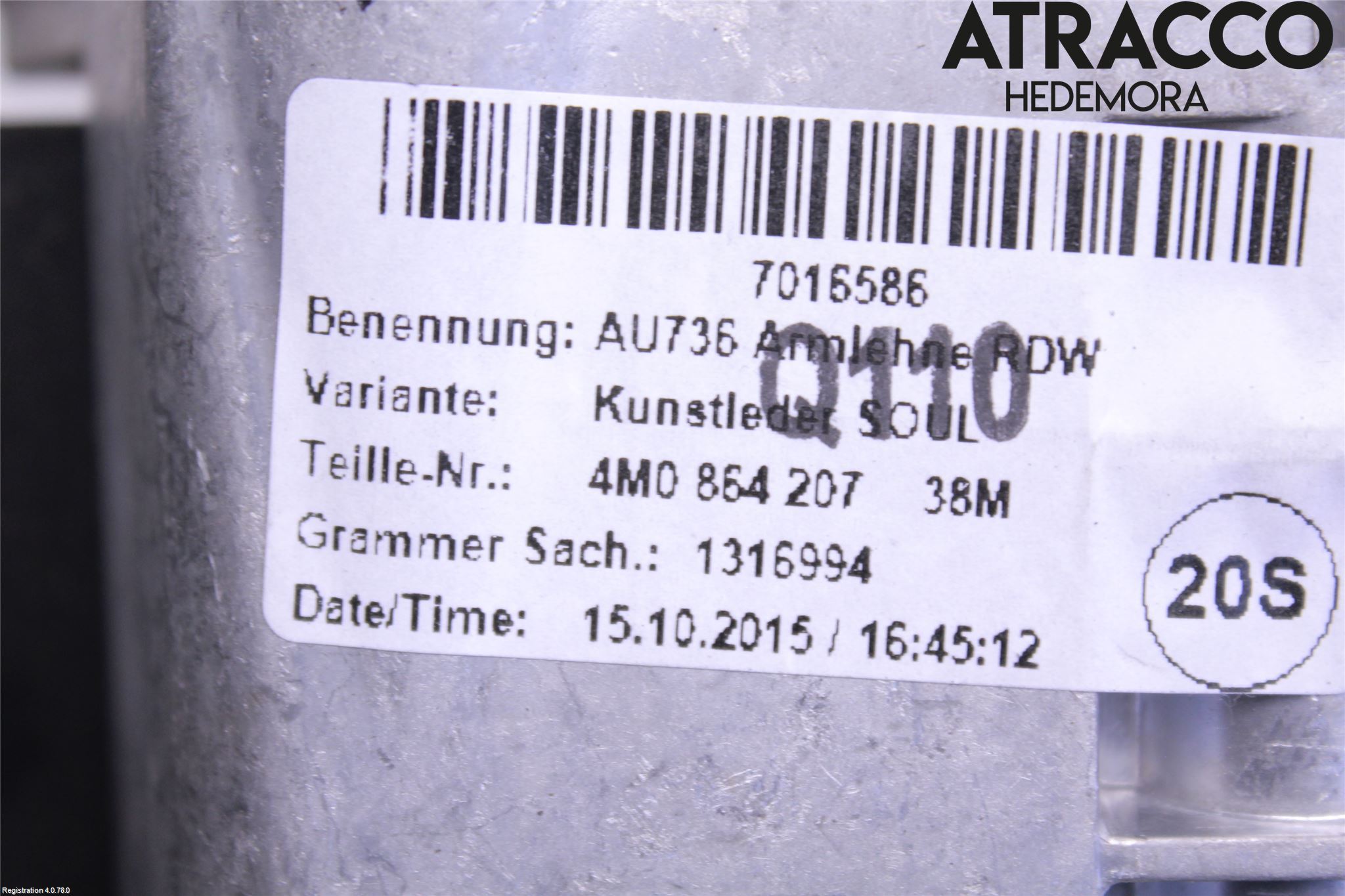 Audi Q7/SQ7 Innr Armlene