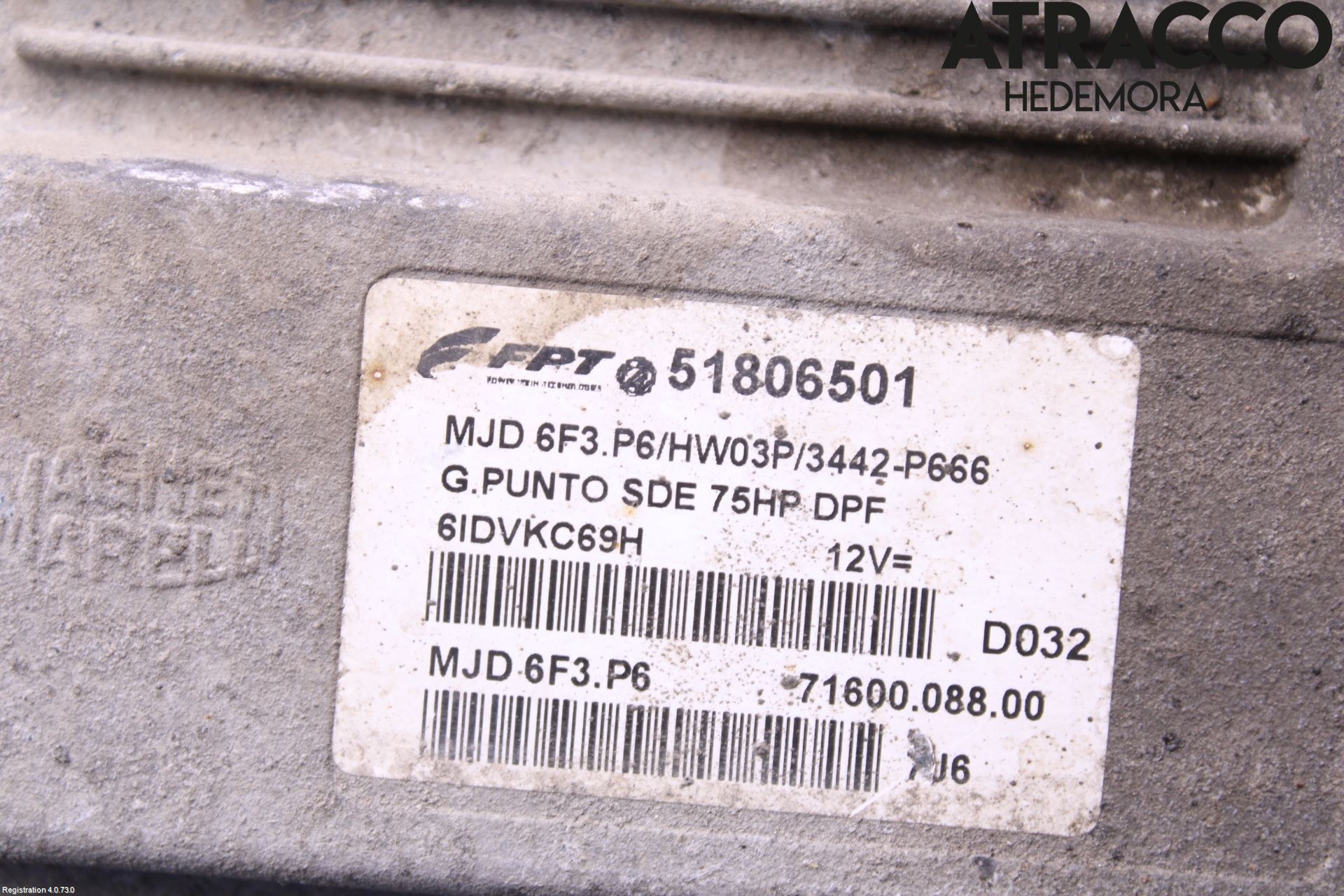 Fiat GRANDE PUNTO 05-10 Styreenhet Dieselpumpe