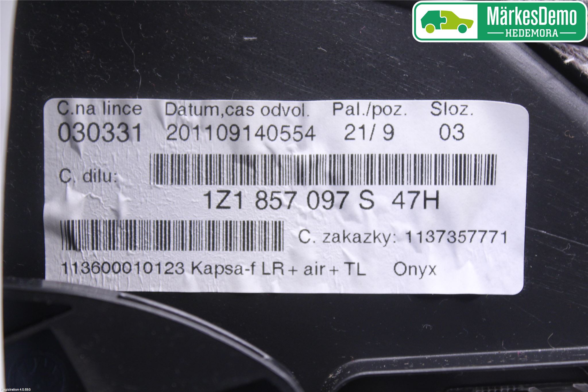 Skoda OCTAVIA (1Z) 05-13 Innr Hanskerom