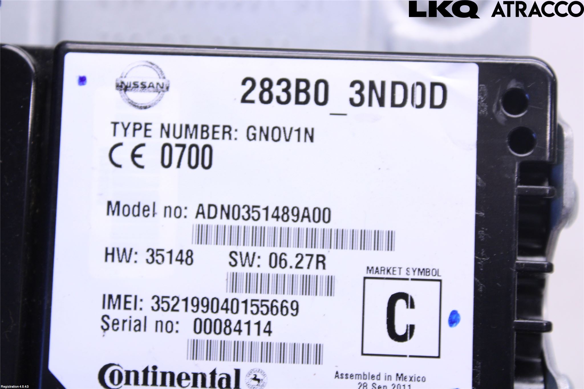 Nissan LEAF 11-17 Styreenhet Øvrig