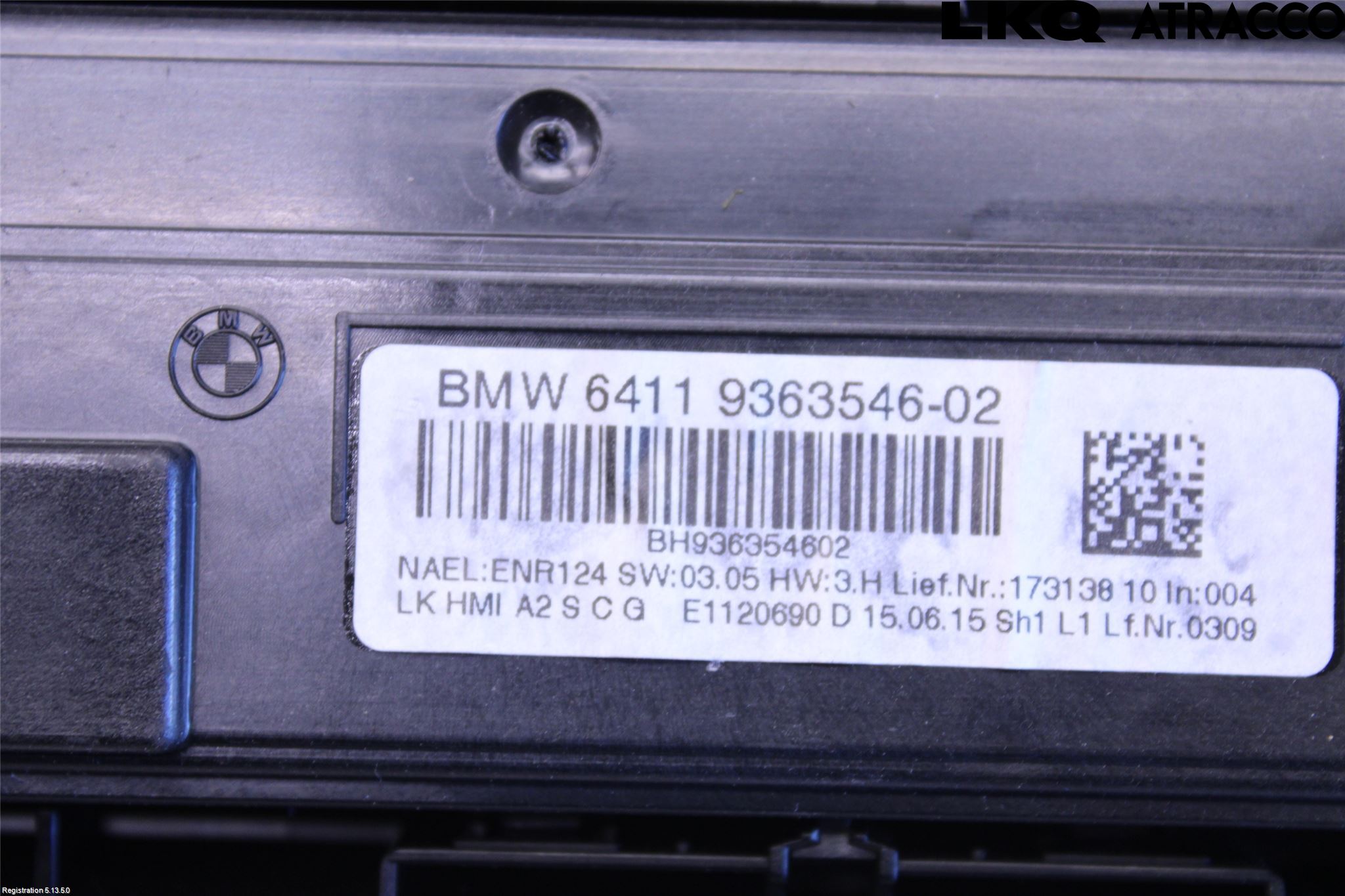 BMW 1 F20/F21 11-19 Varme Ac Betjening-Display