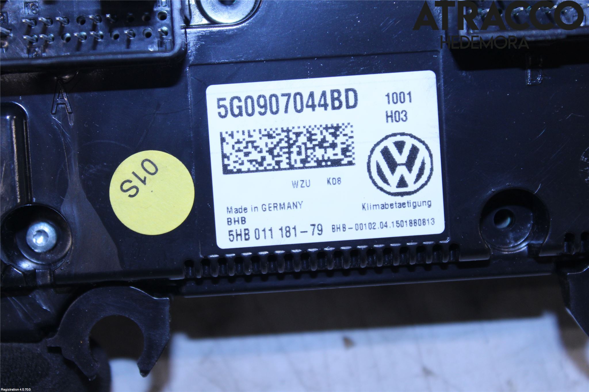 Volkswagen VW GOLF / E-GOLF VII 13-20 Varme Ac Betjening-Display