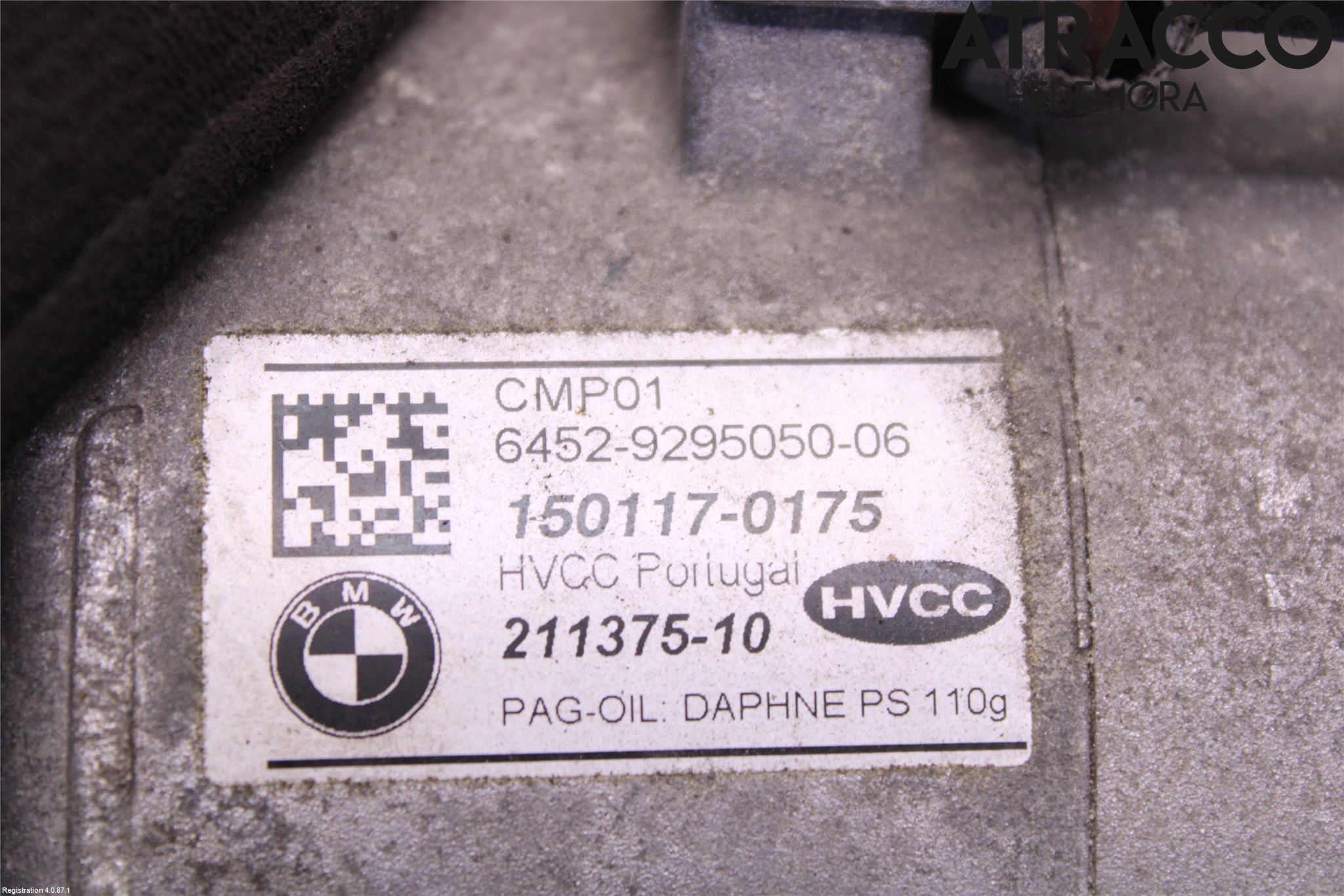 BMW 5 F10/F11/F18 09-17 Varme Ac Kompressor
