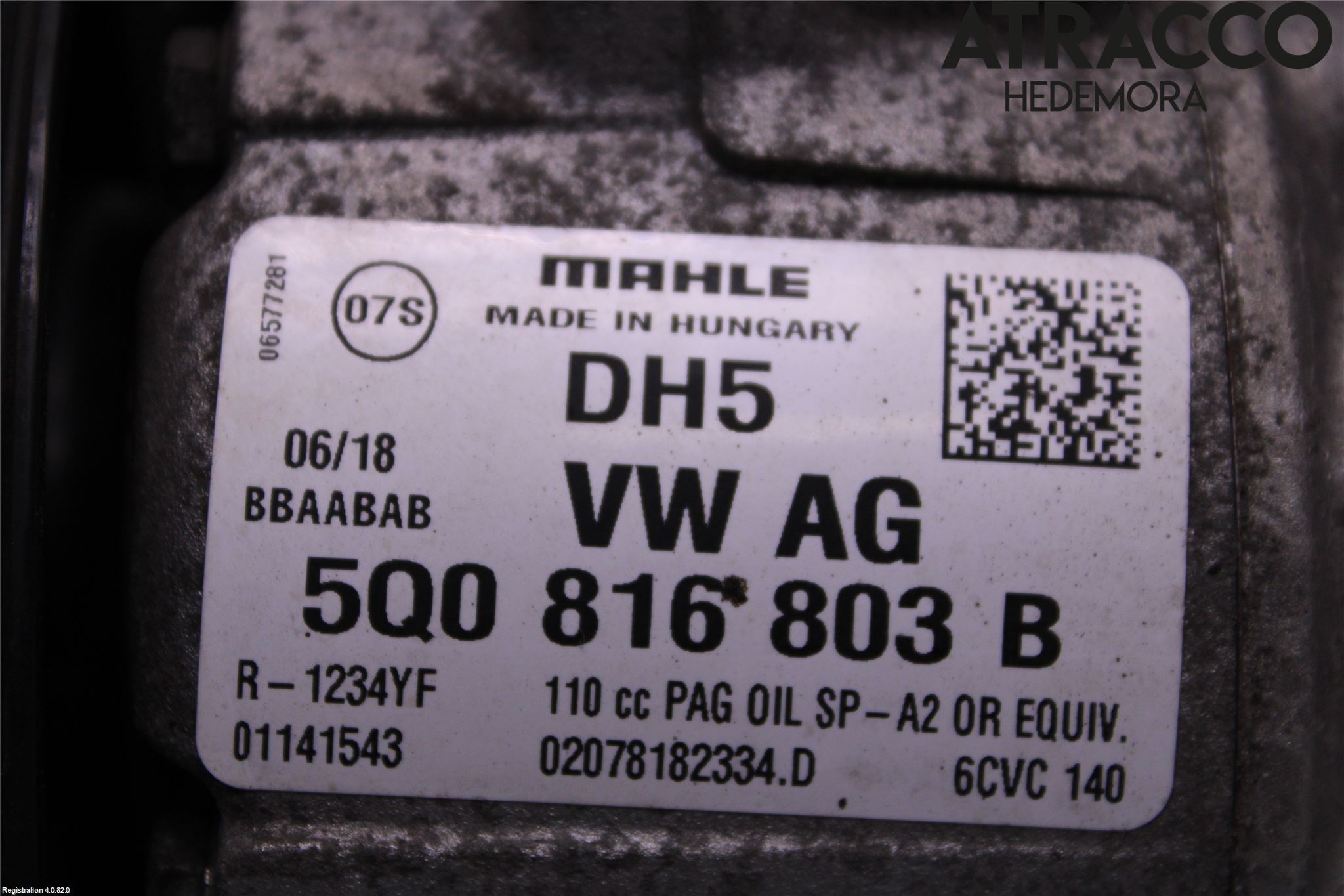 Volkswagen VW PASSAT 15-19 Varme Ac Kompressor