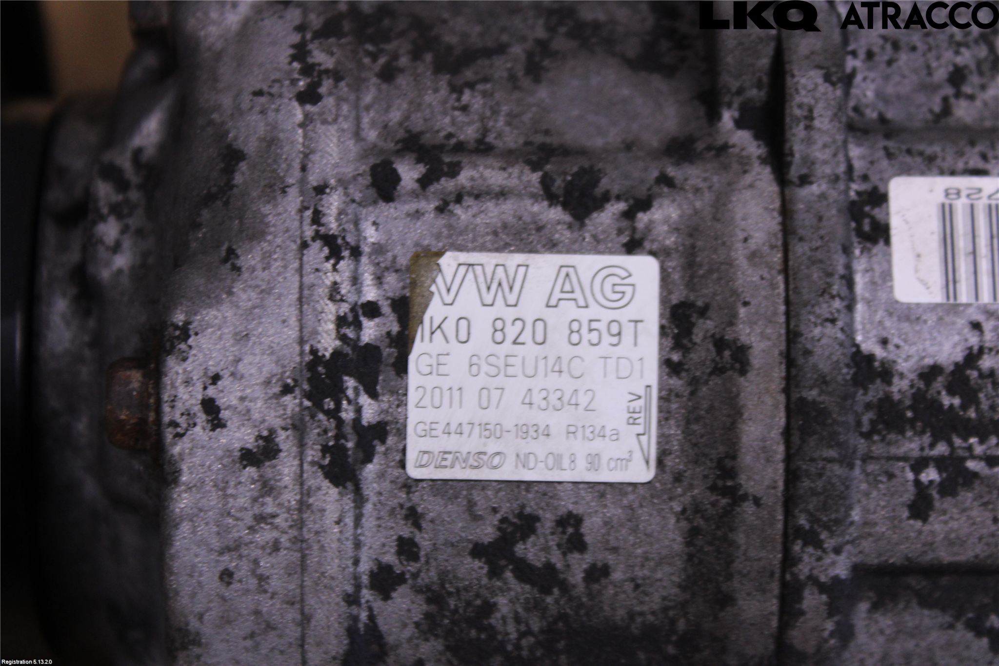 Volkswagen VW POLO 10-17 Varme Ac Kompressor