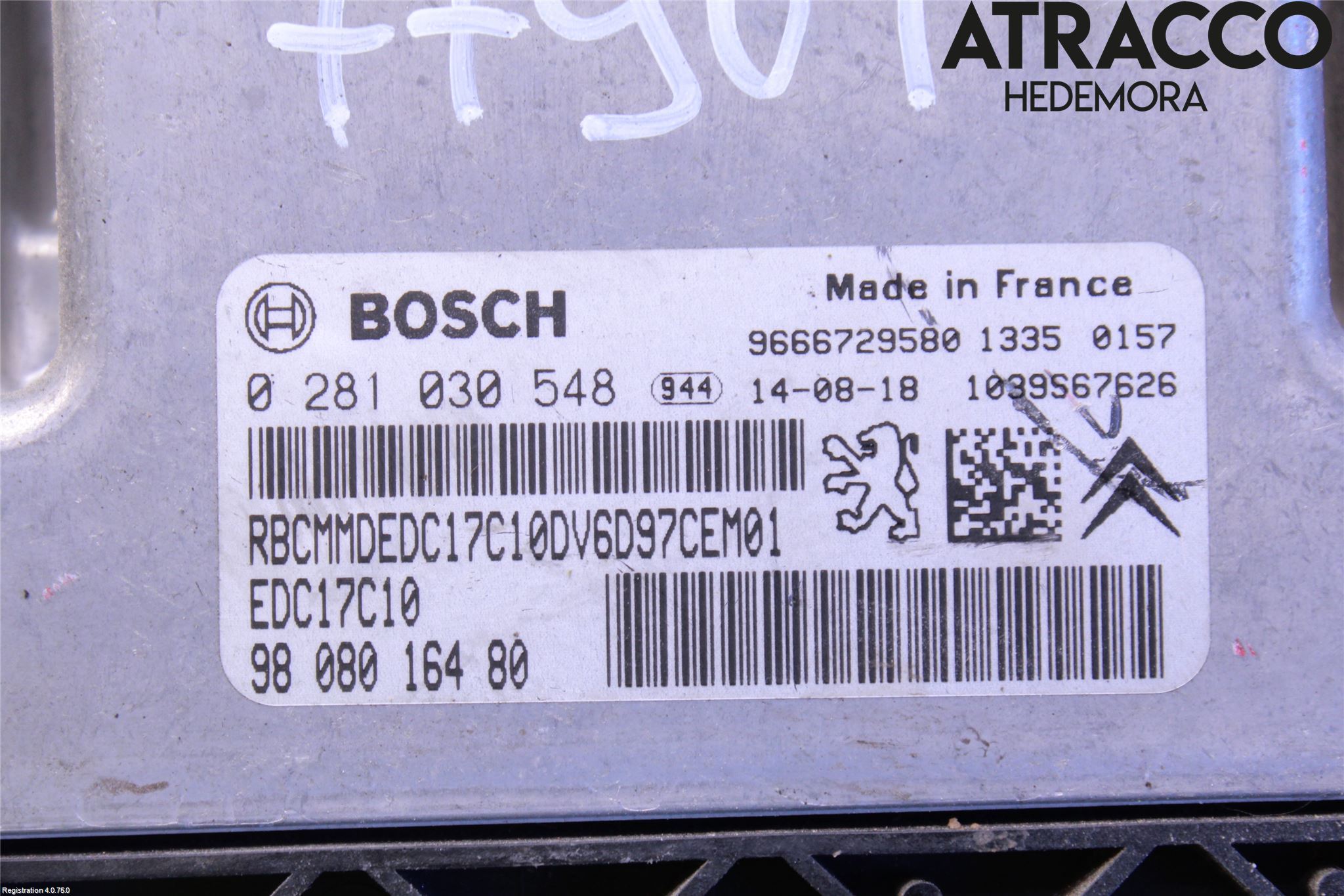 Citroen C4 CACTUS 14-20 Styreenhet Dieselpumpe