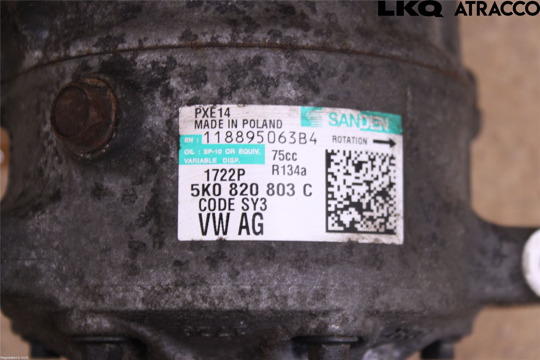 Audi A1/S1 11-18 Varme Ac Kompressor