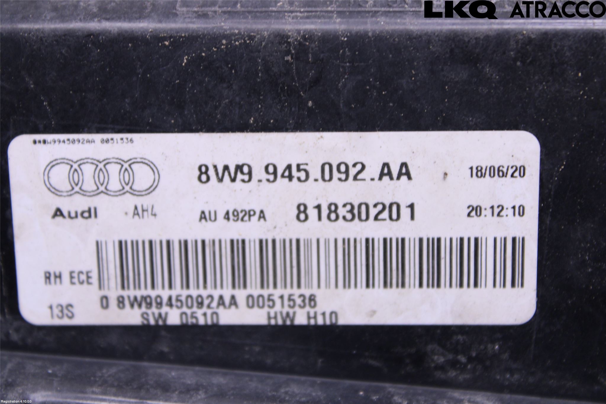 Audi A4/S4 B9 20- Baklykt Høyre