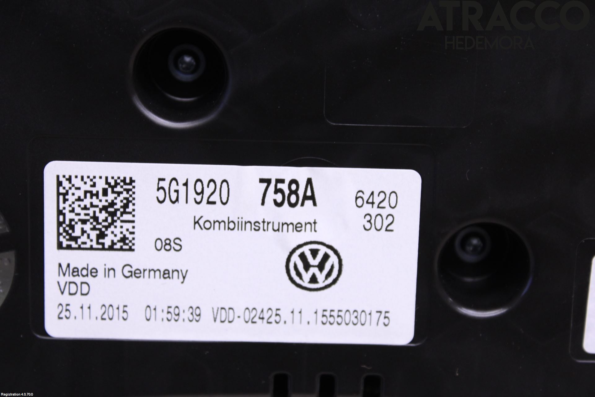 Volkswagen VW GOLF / E-GOLF VII 13-20 Instr Kombinert