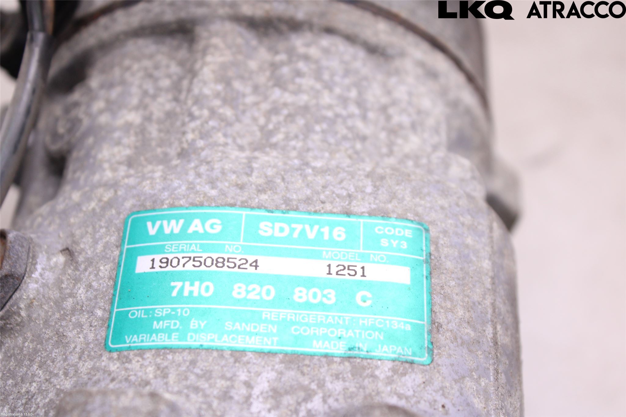 Volkswagen VW TRANSP/CARAVELLE (T5) 04-15 Varme Ac Kompressor