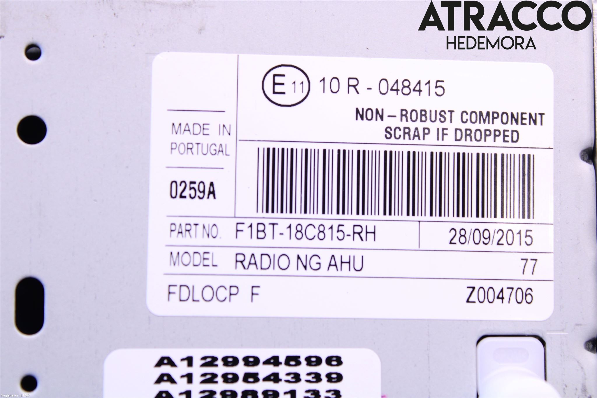 Ford FOCUS 15-18 Stereo Radio Med Cd
