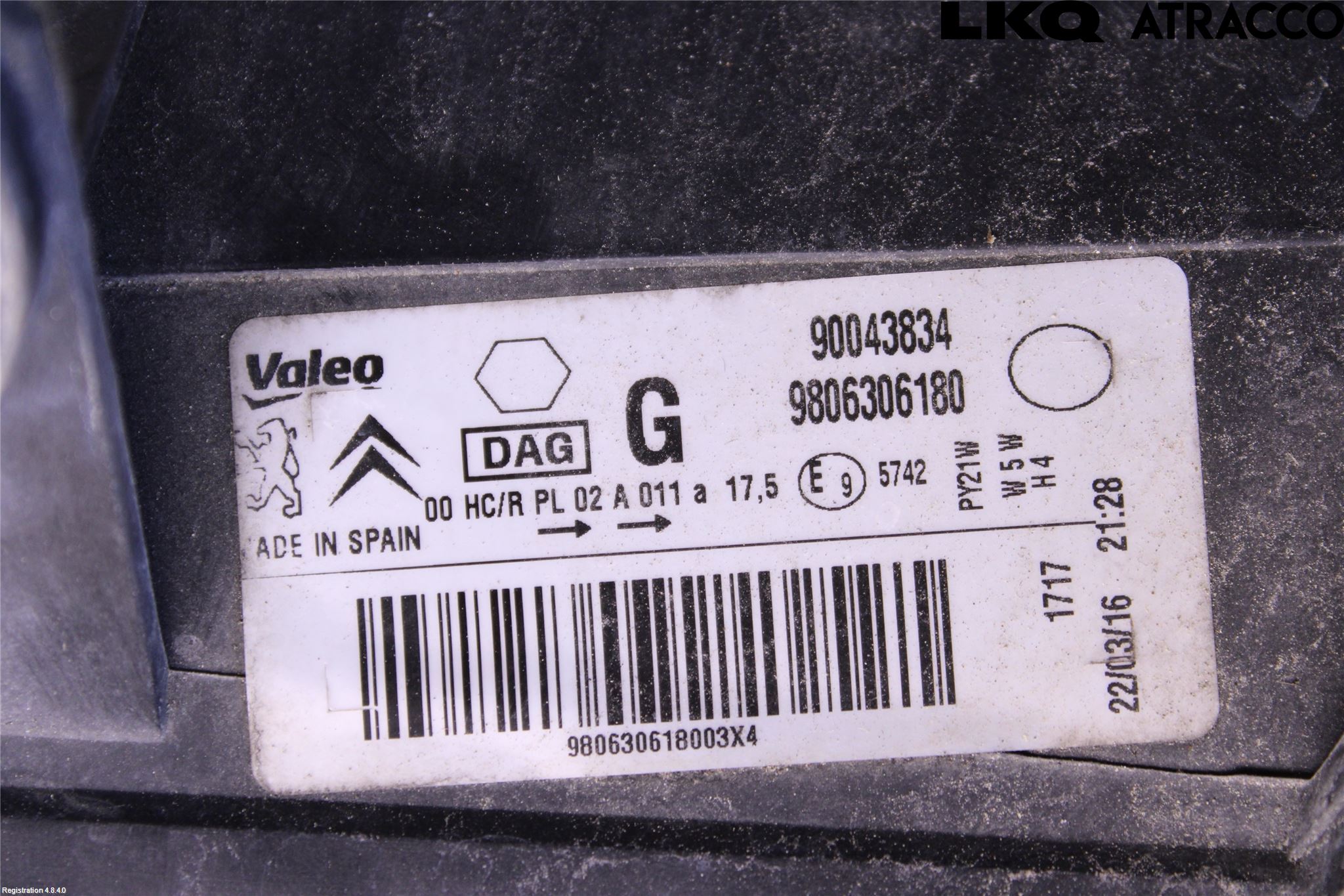 Citroen BERLINGO 08-18 Frontlykt Venstre