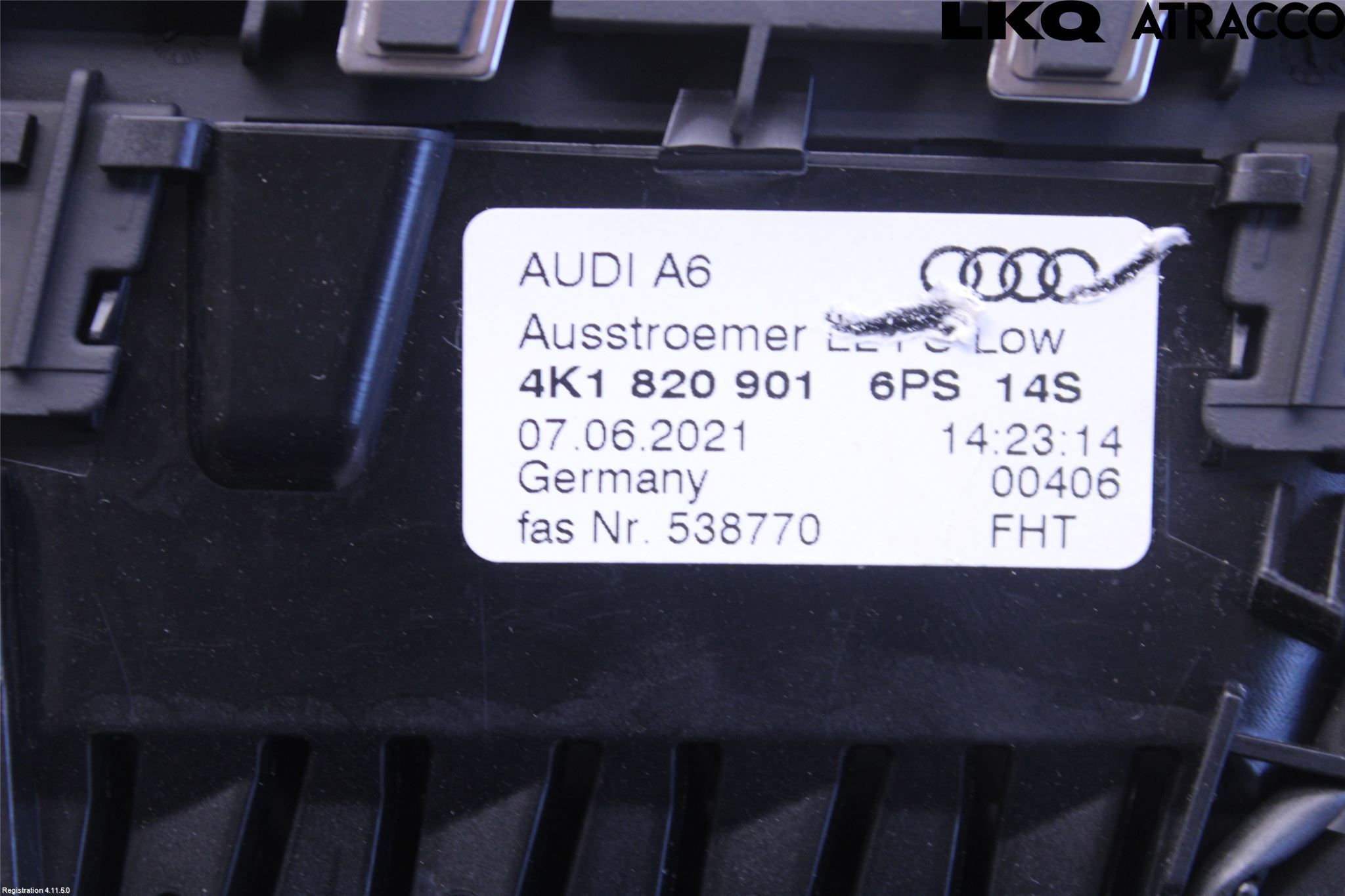 Audi A6/S6 E-TRON 24- Dashbord Kanal - Dyse