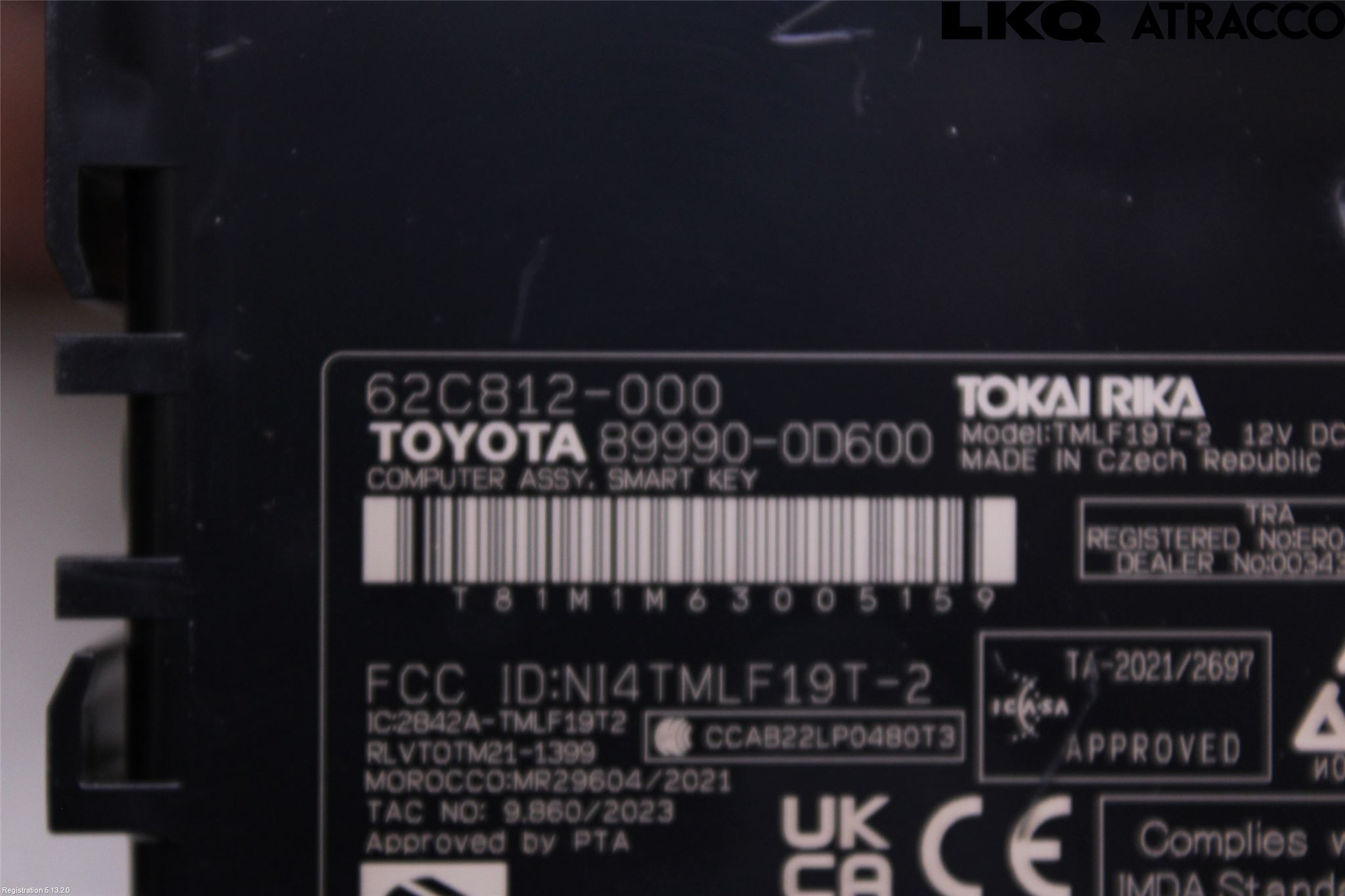 Toyota YARIS XP21 20- Styrenhet Nyckellös System