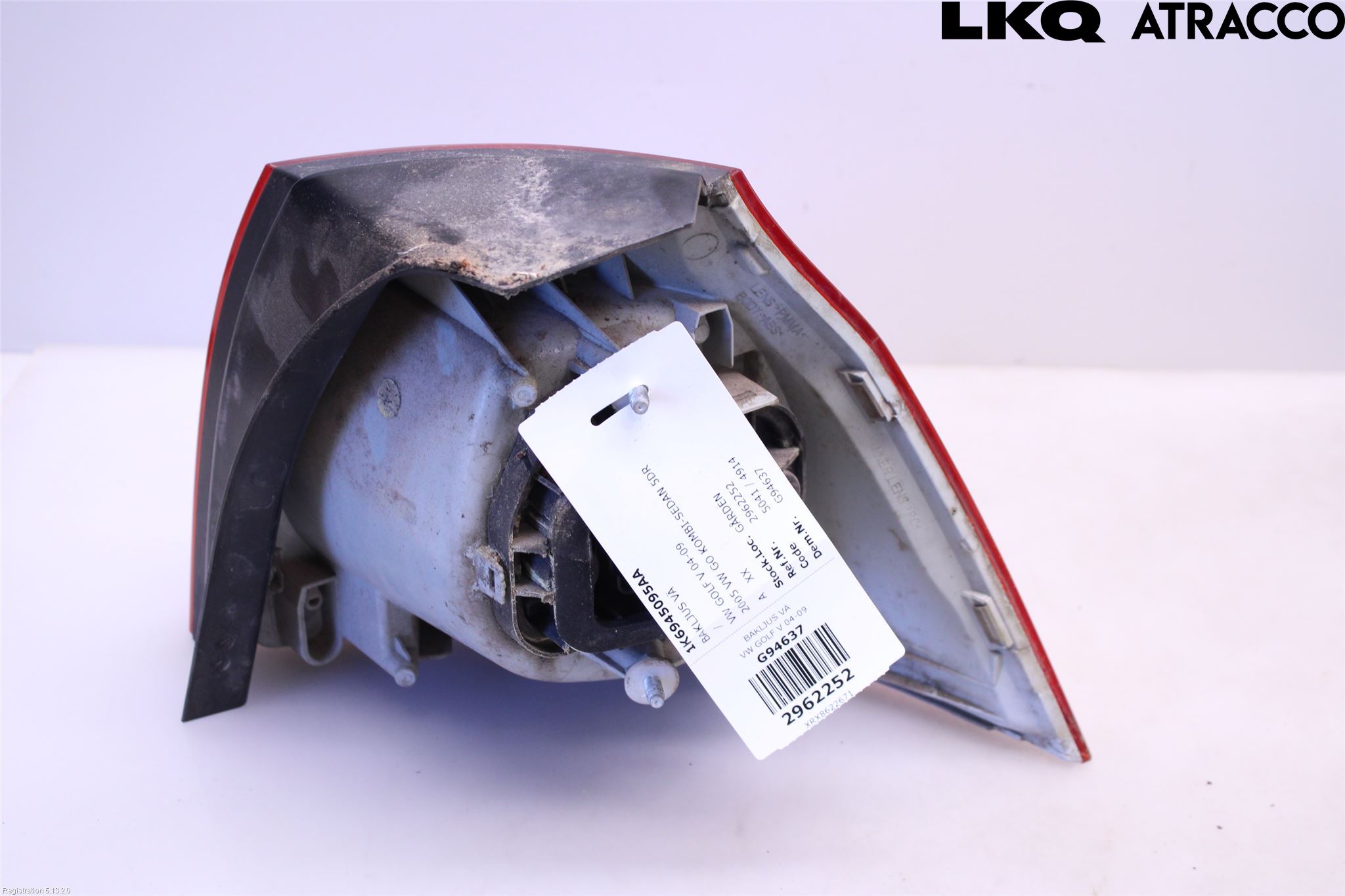 Volkswagen VW GOLF V 04-09 Baklykt Venstre