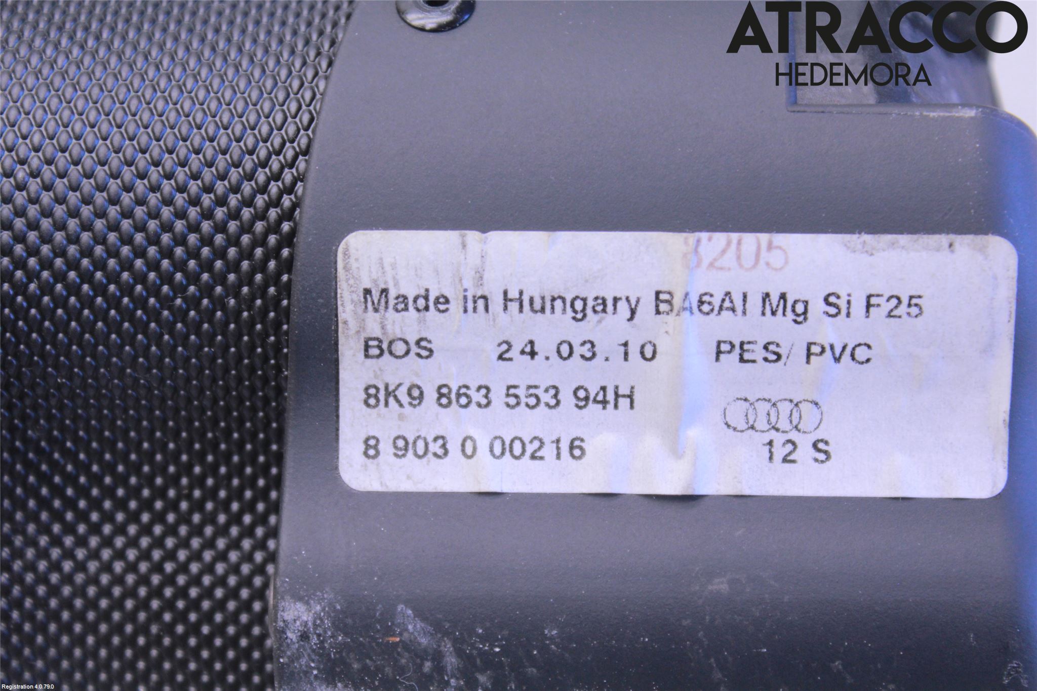 Audi A4/S4 08-11 Innr Innsyn Beskytelse Stv