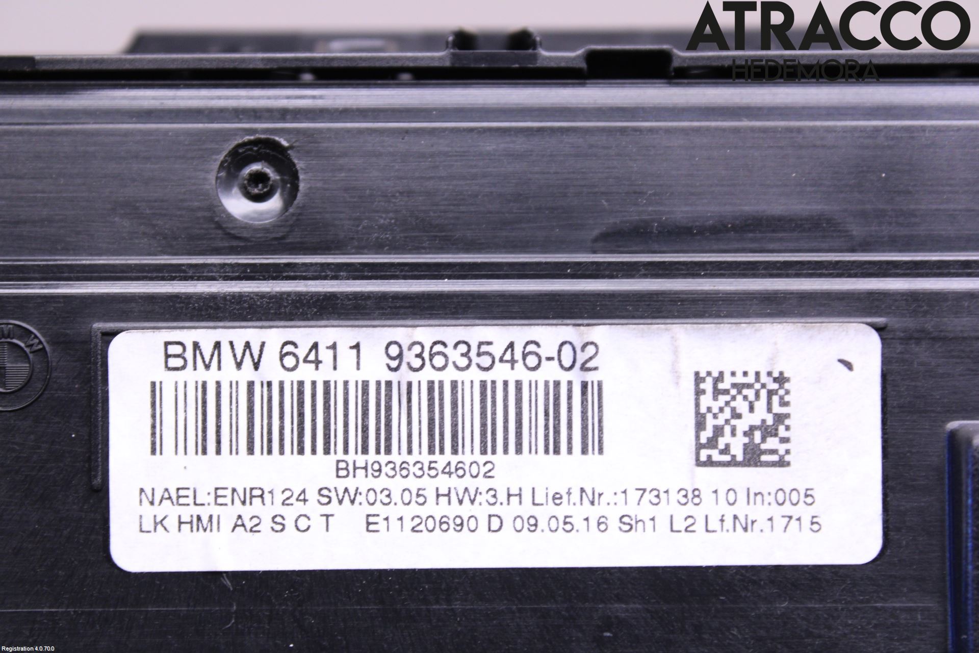 BMW 1 F20/F21 11-19 Varme Ac Betjening-Display