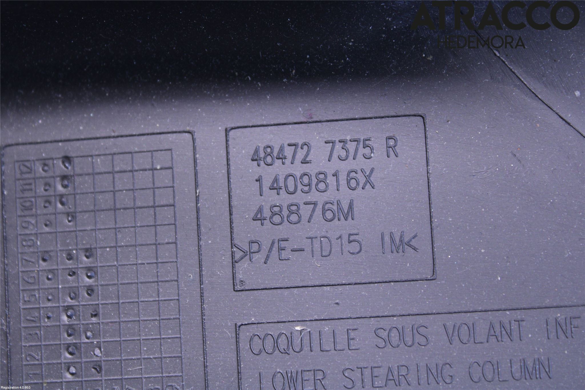 Dacia DUSTER 10-17 Rattdeksel - Deksler