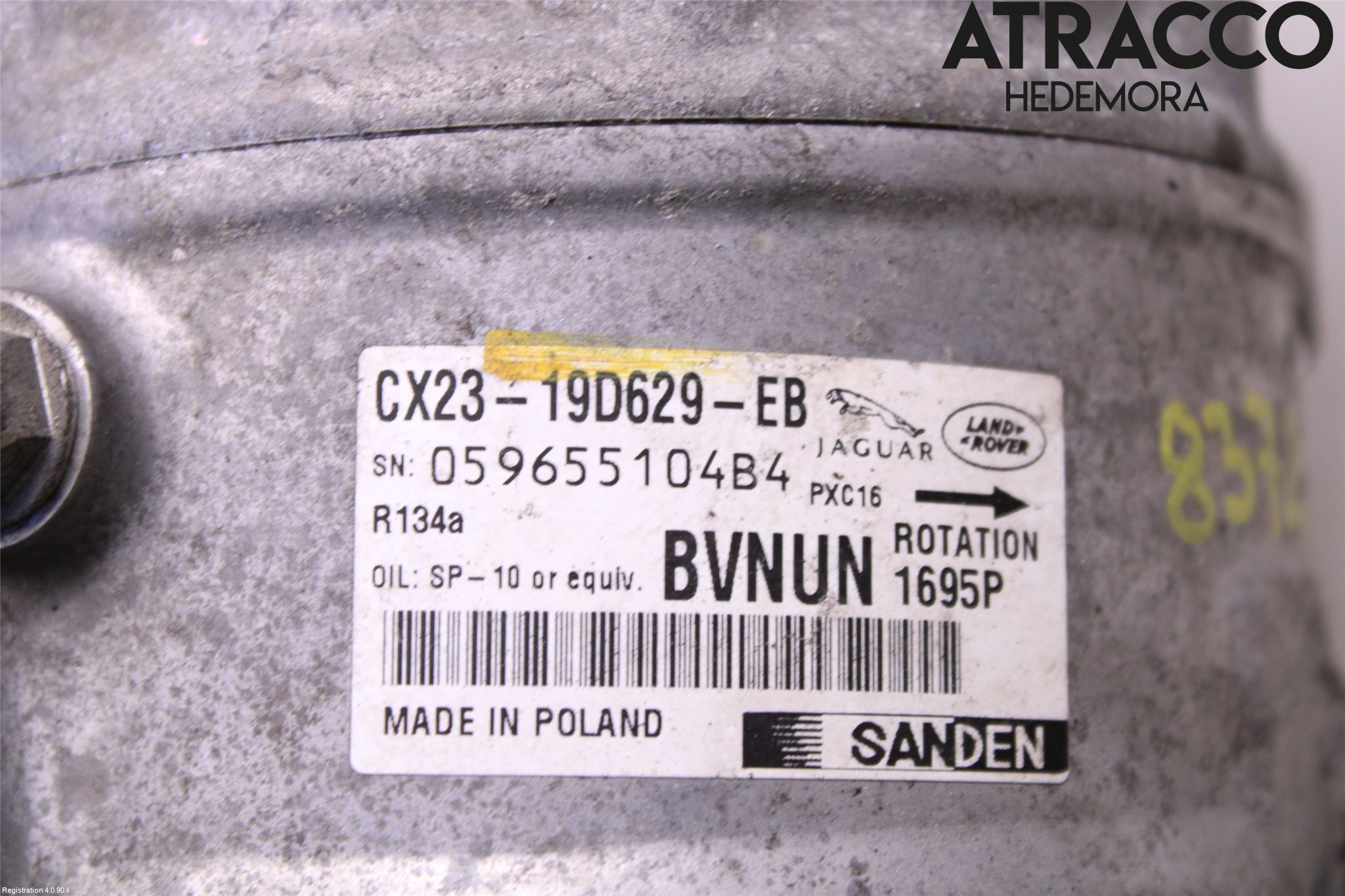 Jaguar XF 08-15 Varme Ac Kompressor