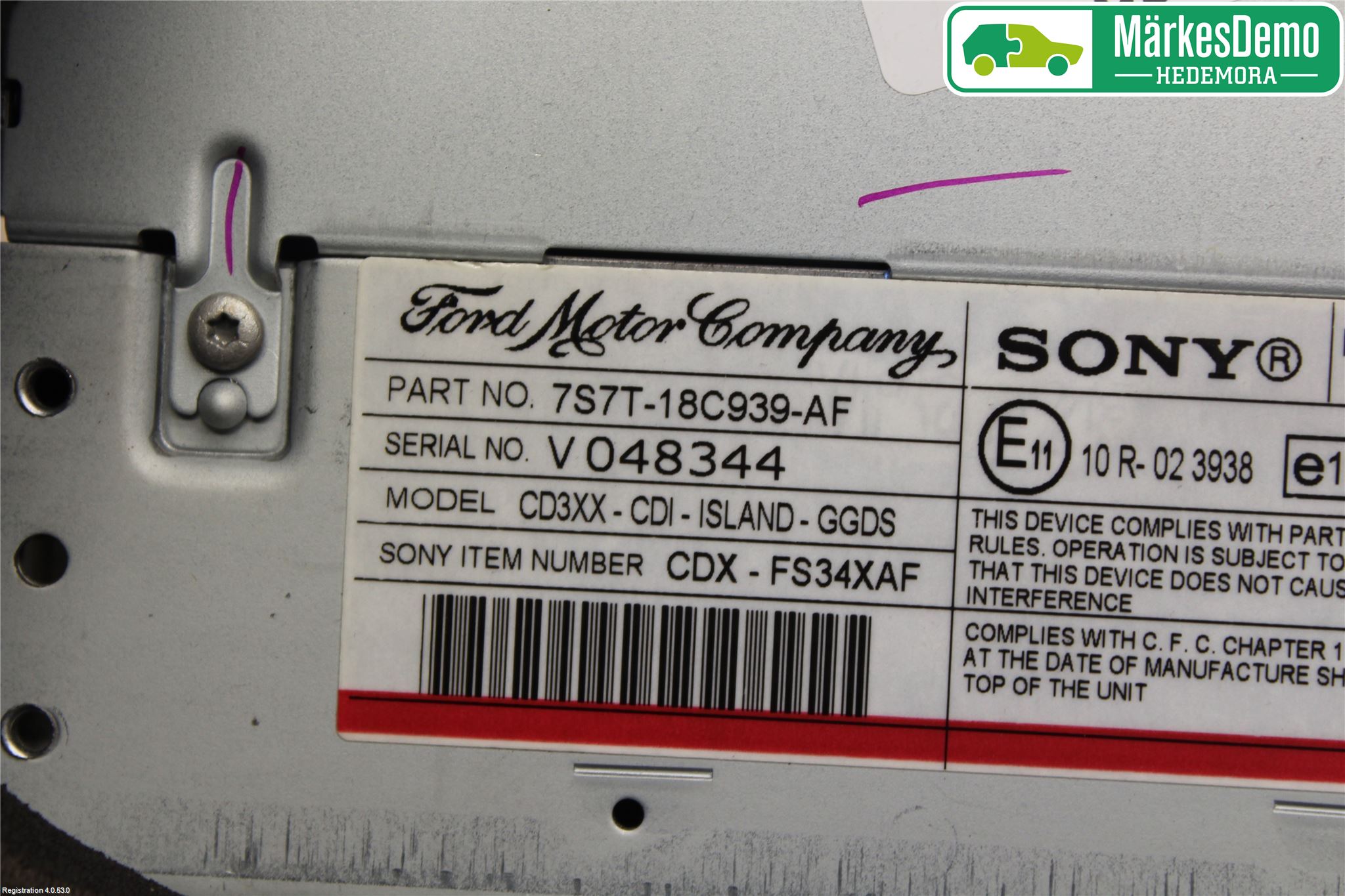 Ford MONDEO 07-15 Stereo Radio Med Cd