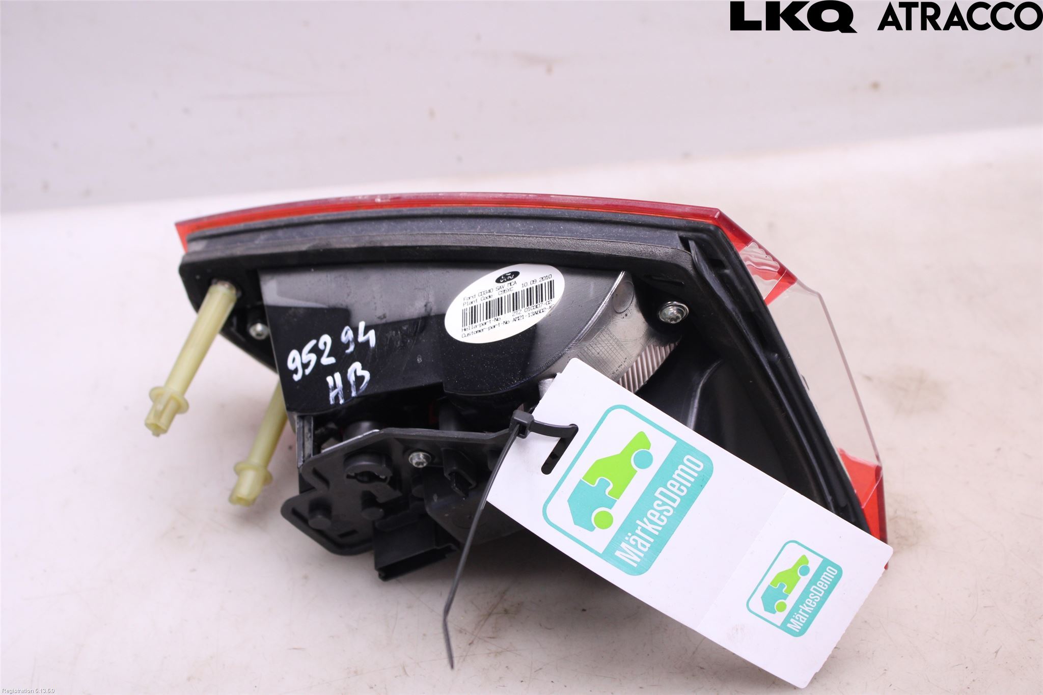 Ford S-MAX 06-15 Baklykt Høyre  På Luke(Indre)