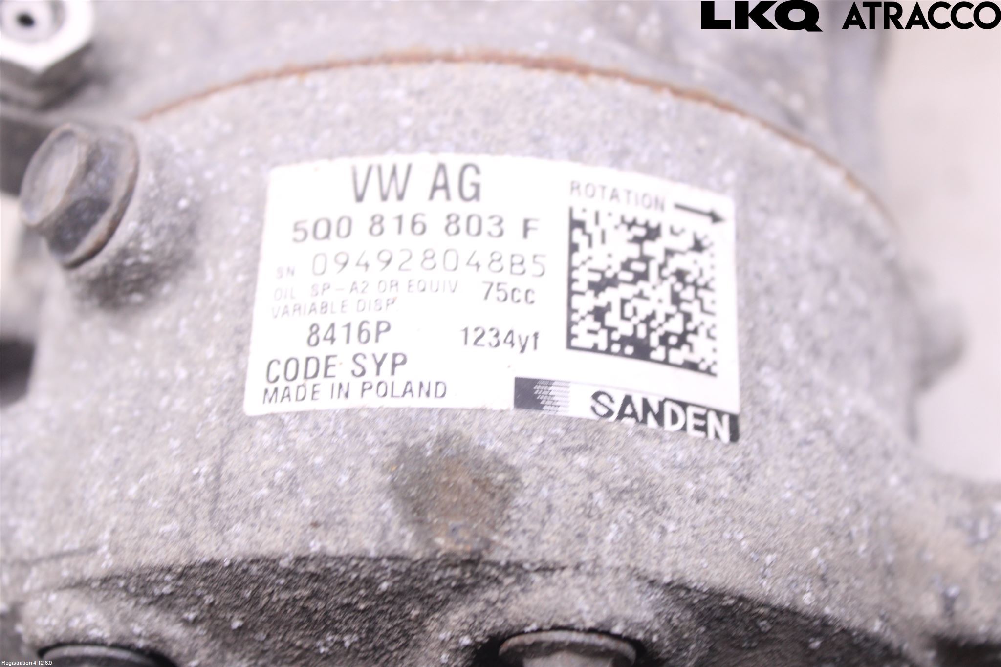 Volkswagen VW PASSAT 15-19 Varme Ac Kompressor