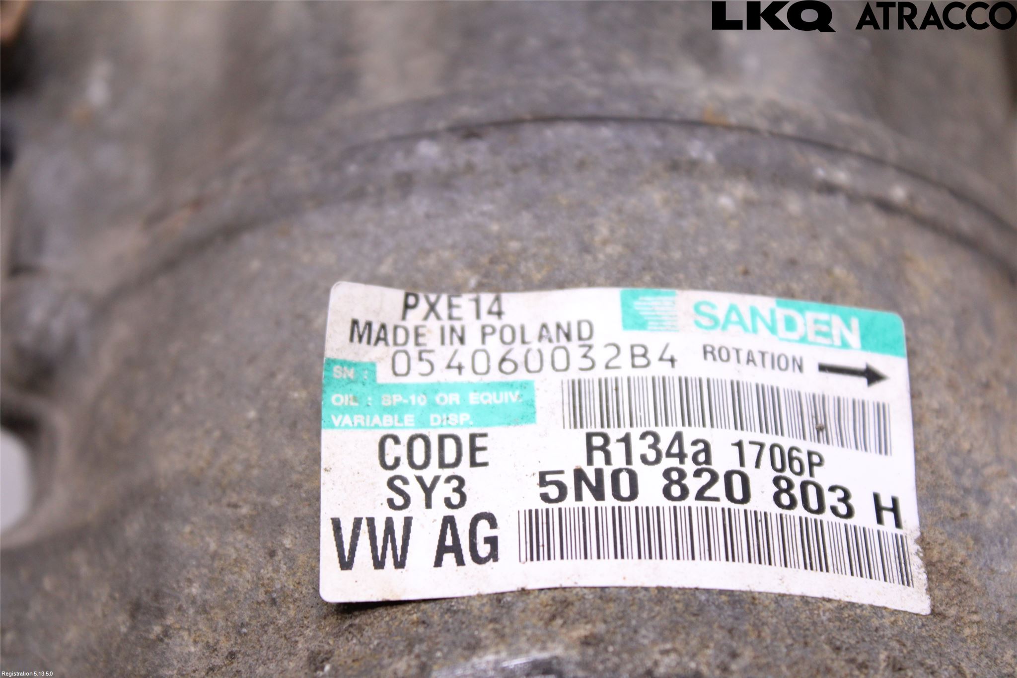 Volkswagen VW CADDY 11-15 Varme Ac Kompressor