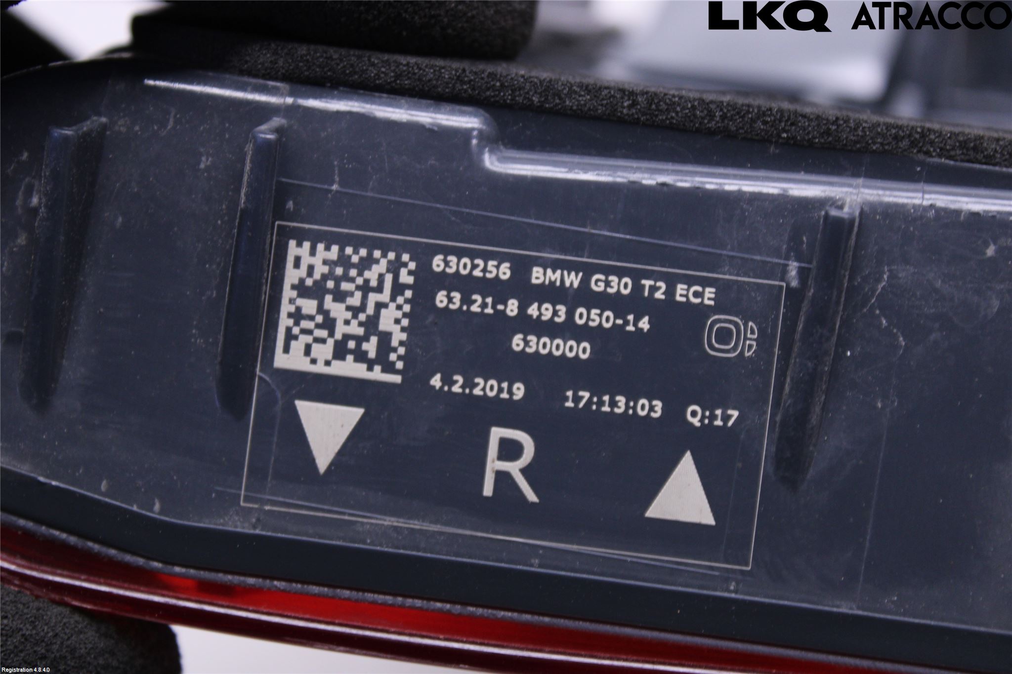 BMW 5 G30/G31/F90 17-23 Baklykt Høyre  På Luke(Indre)