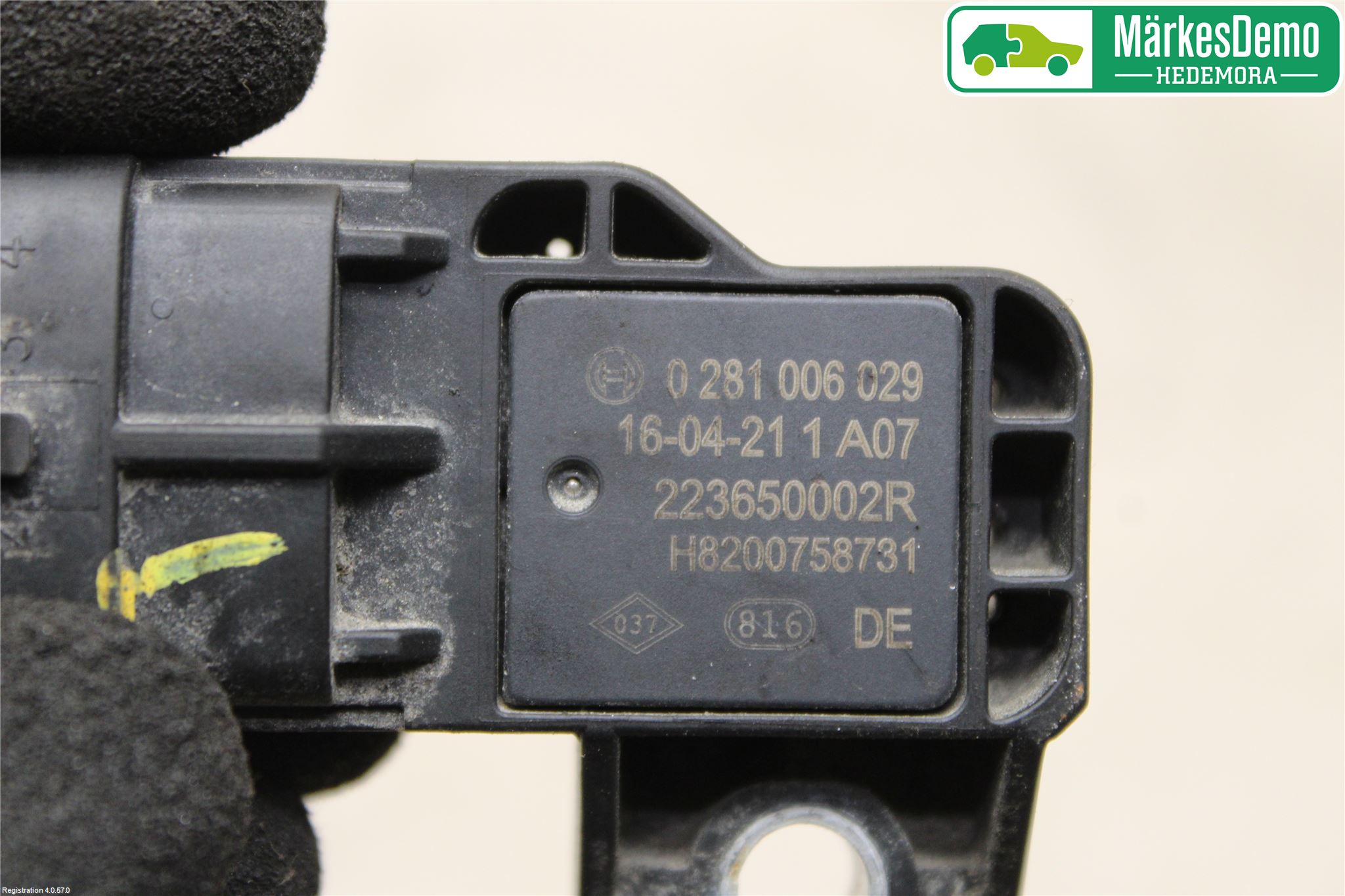 Dacia SANDERO/STEPWAY 13-20 Inns Map - Trykkføler