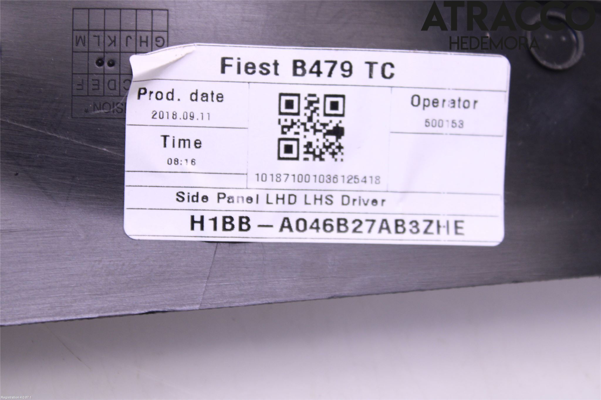 Ford FIESTA (VII) 18-23 Innr Konsoll-Lomme