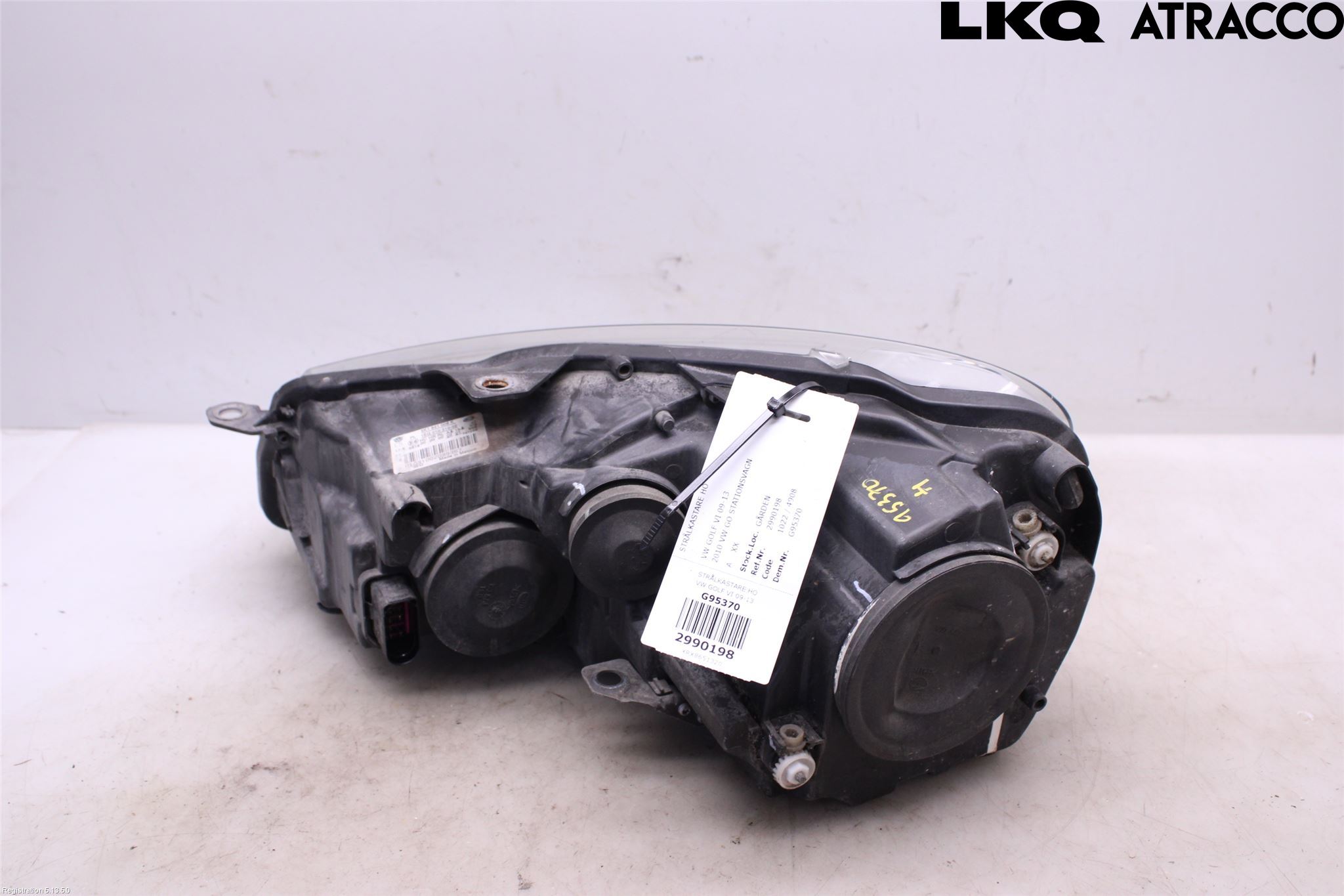 Volkswagen VW GOLF VI 09-13 Frontlykt Høyre