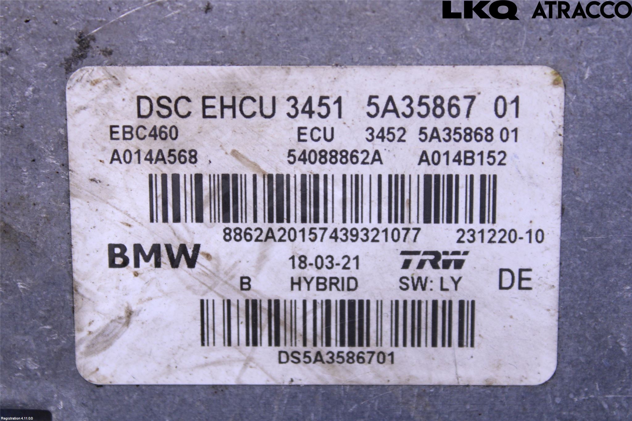BMW X3 G01 18- Abs Hydraulikkaggregat