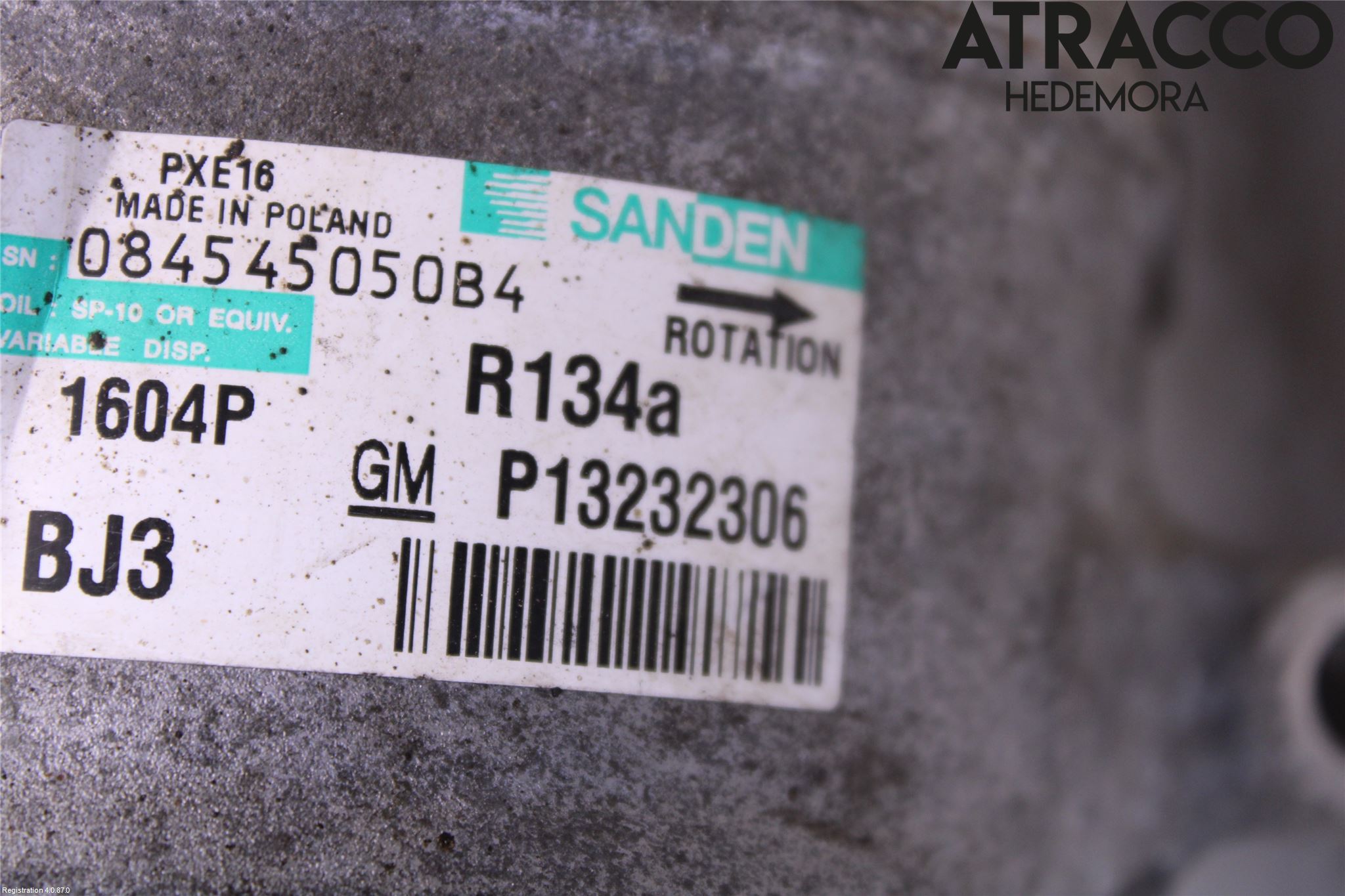 Saab 9-5 10-12 Varme Ac Kompressor